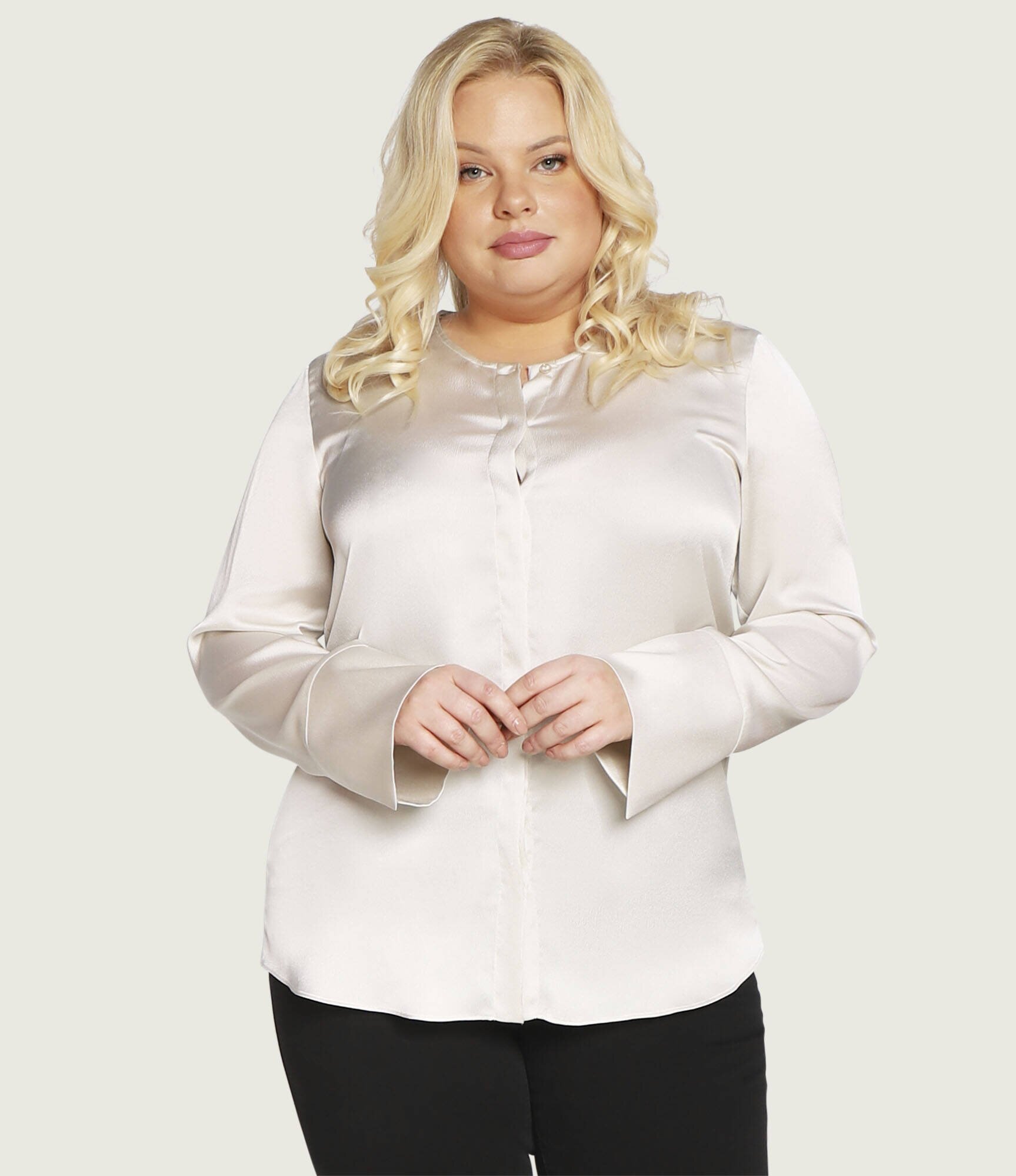 PERSONA BY MARINA RINALDI De satin bluză FASCIA plus size | Regular Fit