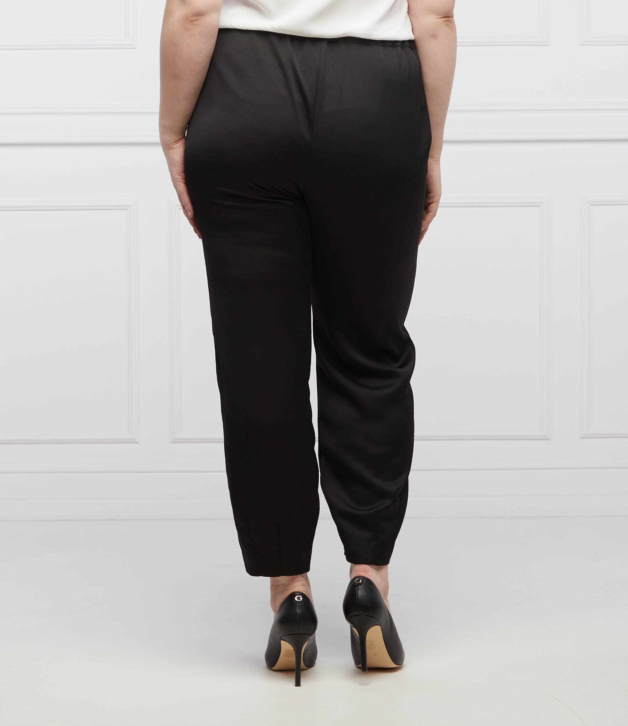 PERSONA BY MARINA RINALDI De satin pantaloni RENDE | Regular Fit
