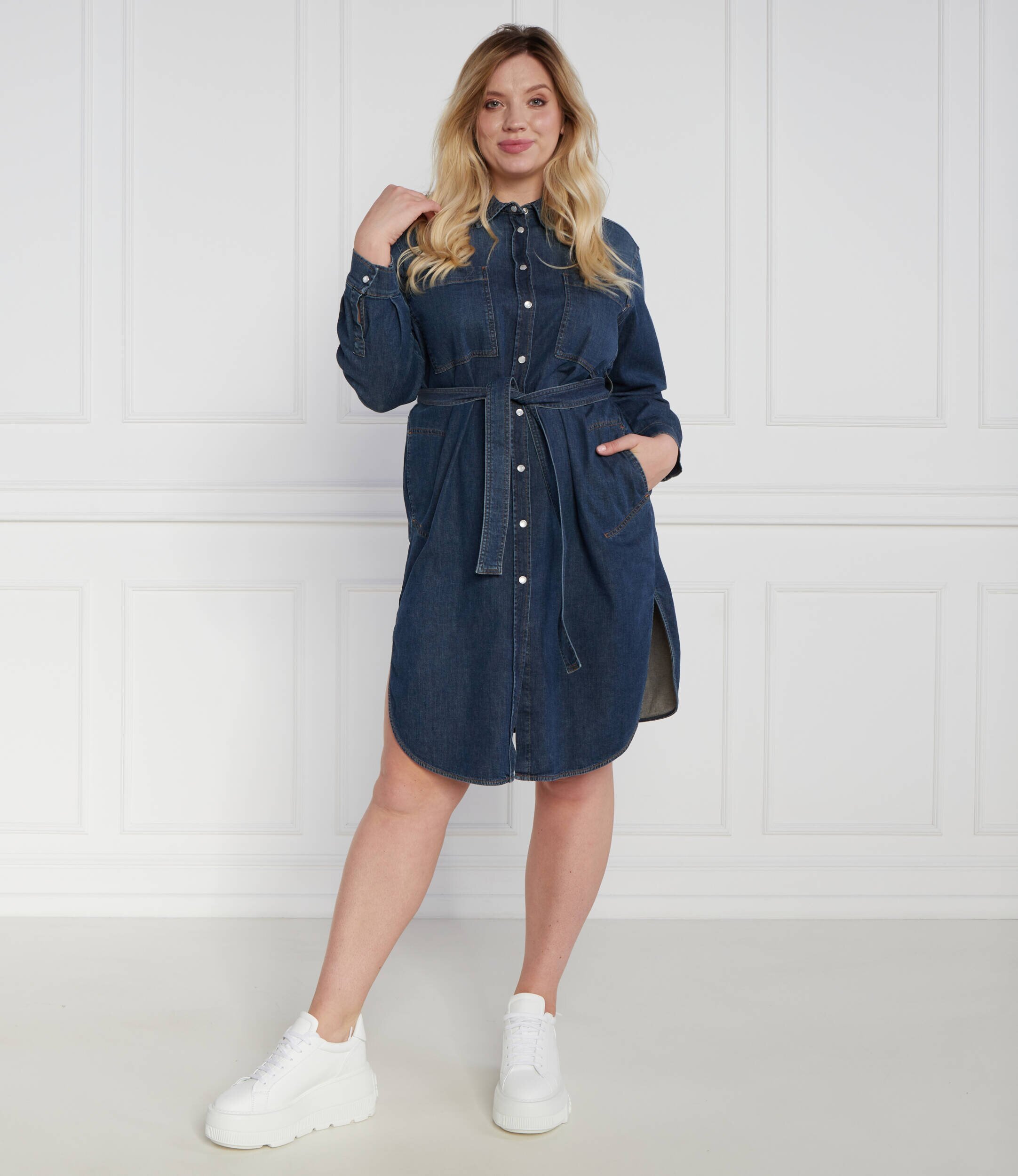 PERSONA BY MARINA RINALDI Rochie cu cordon plus size | denim
