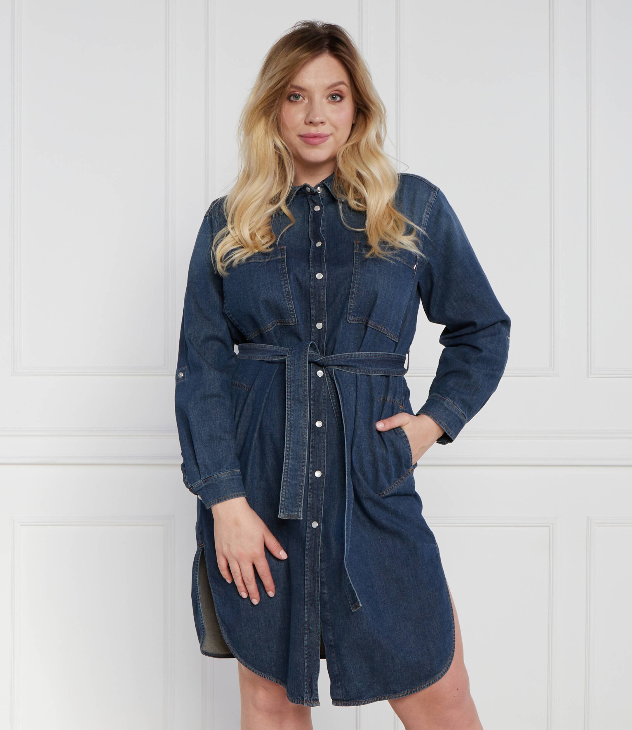 PERSONA BY MARINA RINALDI Rochie cu cordon plus size | denim