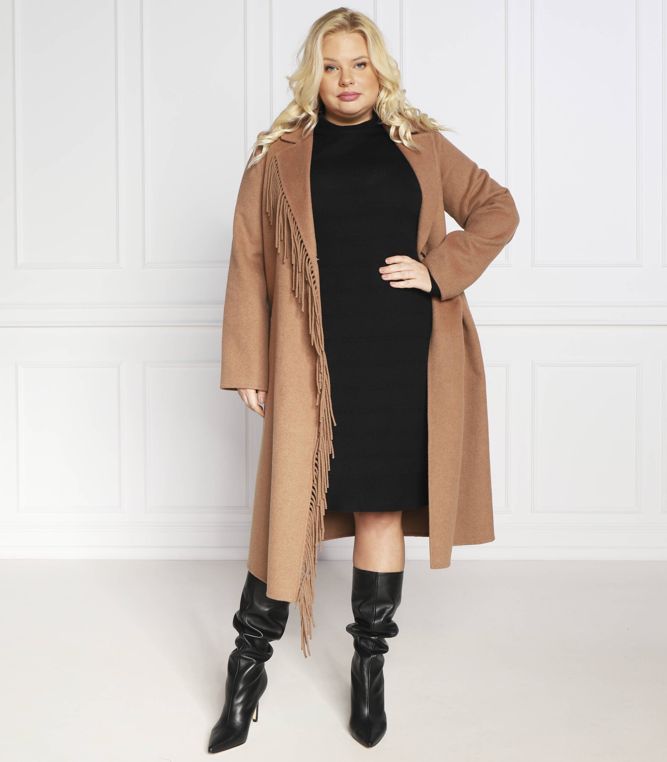 PERSONA BY MARINA RINALDI Rochie GALLERIA plus size cu adaos de lână