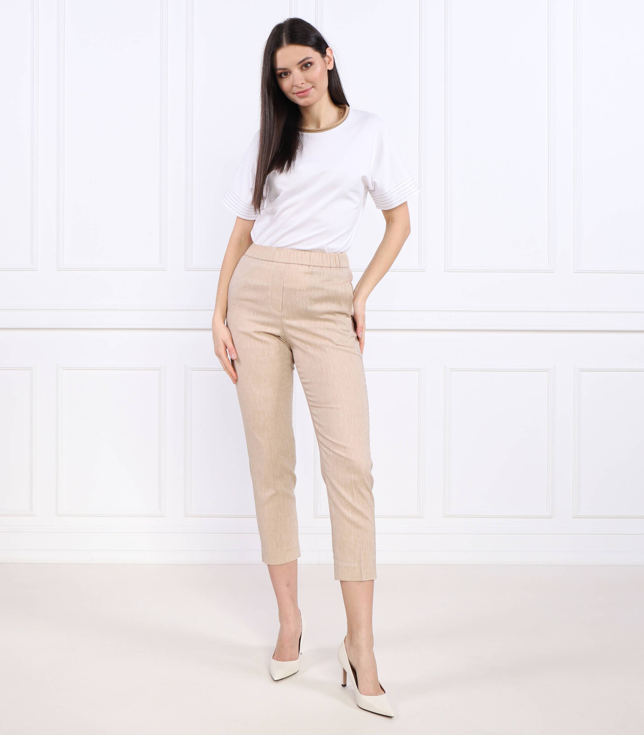 Peserico de lână pantaloni | regular fit | cu adaos de in