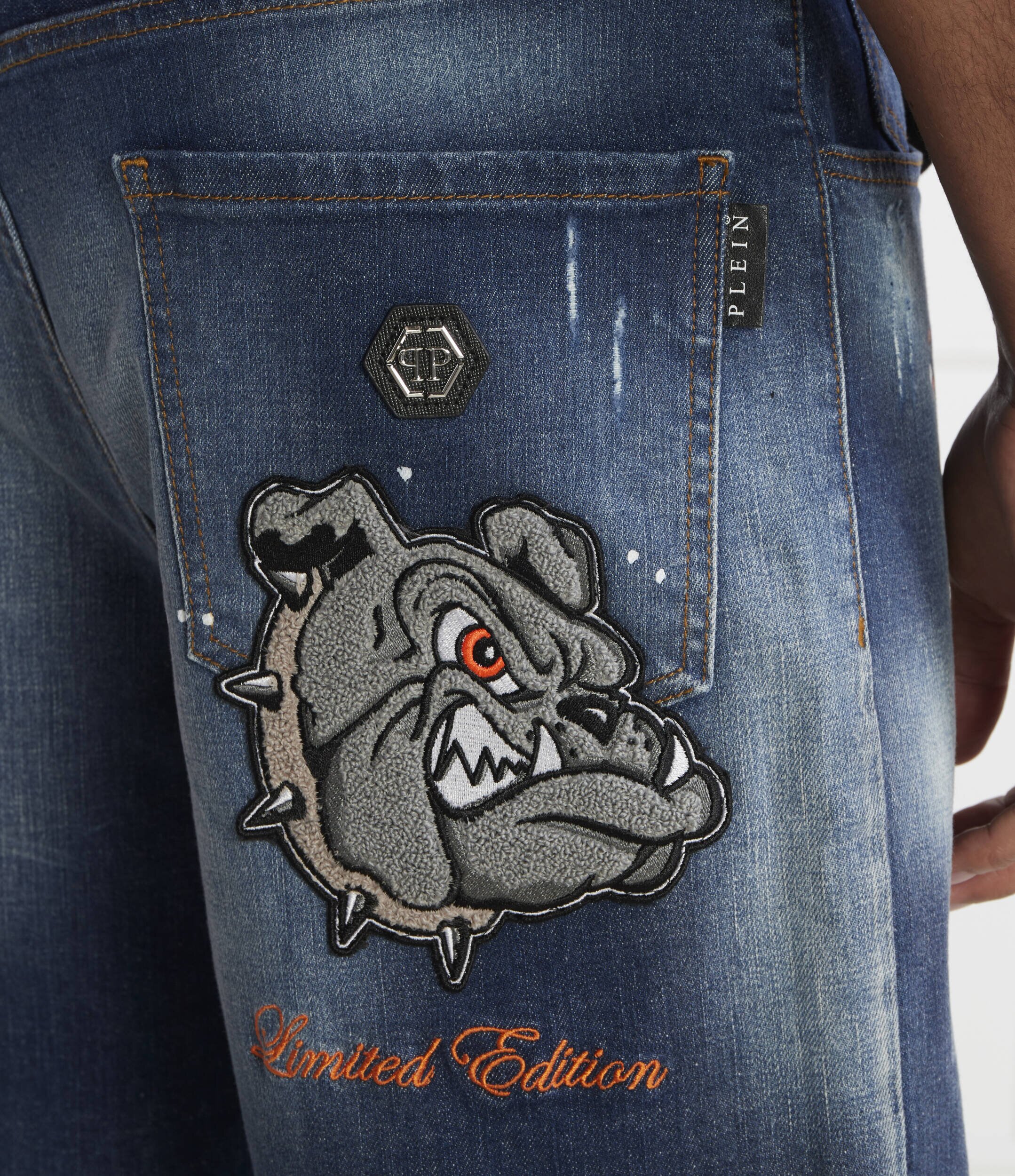 Philipp Plein Pantaloni scurți | Regular Fit | denim