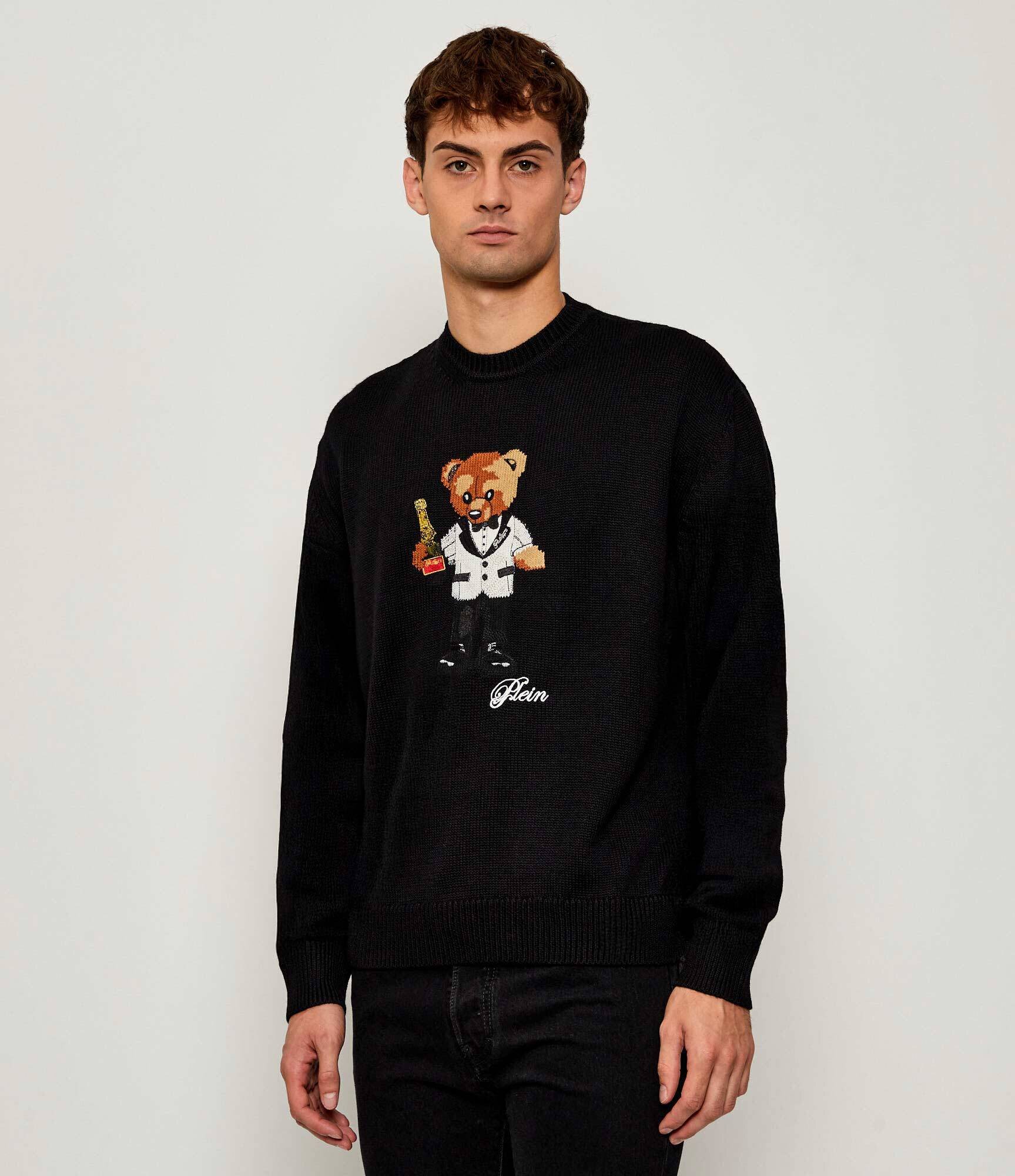 Philipp Plein Pulover Teddy Bear | regular fit cu adaos de lână