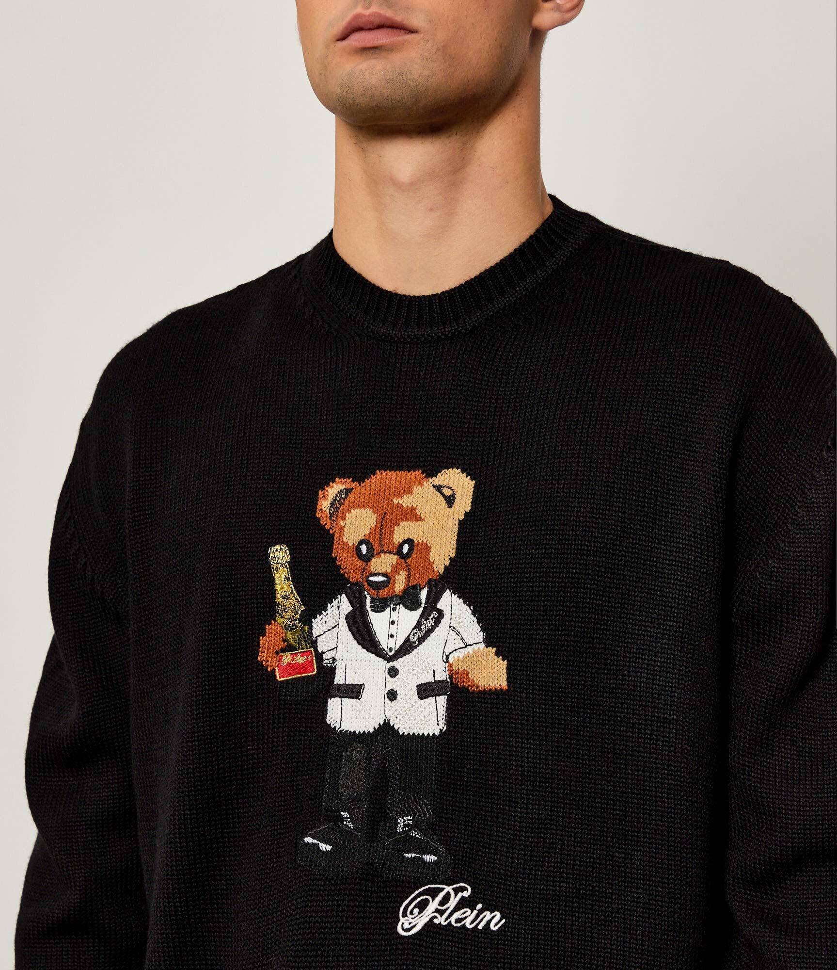 Philipp Plein Pulover Teddy Bear | regular fit cu adaos de lână