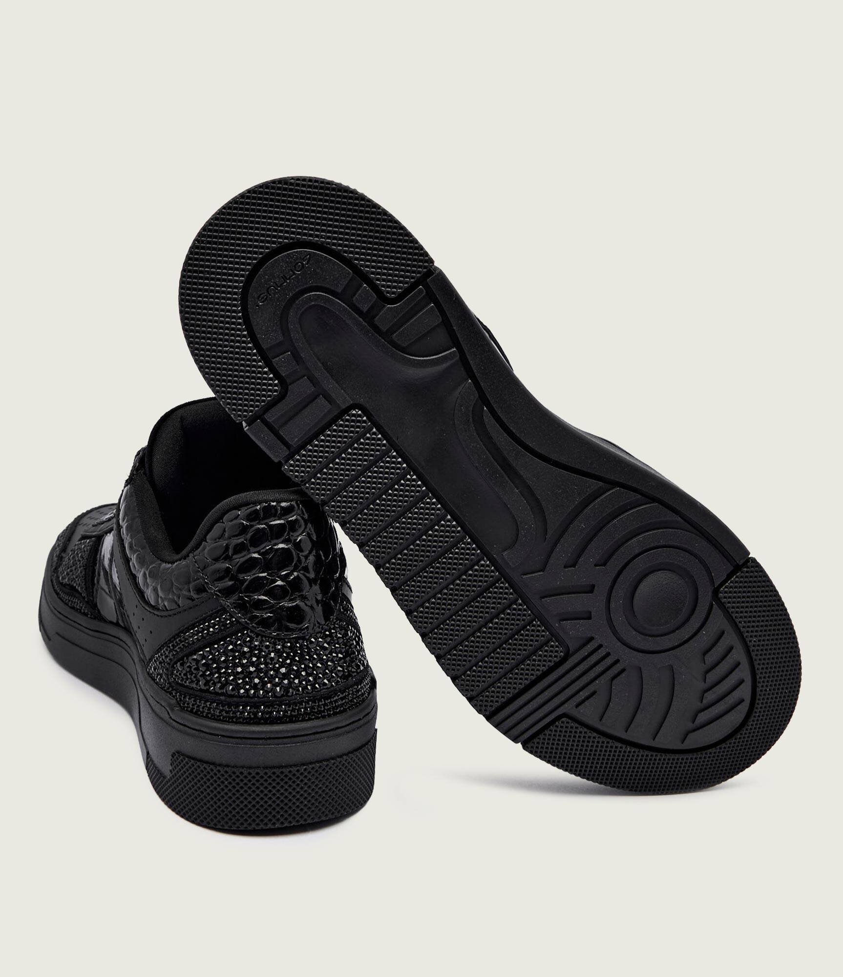 Philipp Plein Teniși din piele Mix Strass Cocco