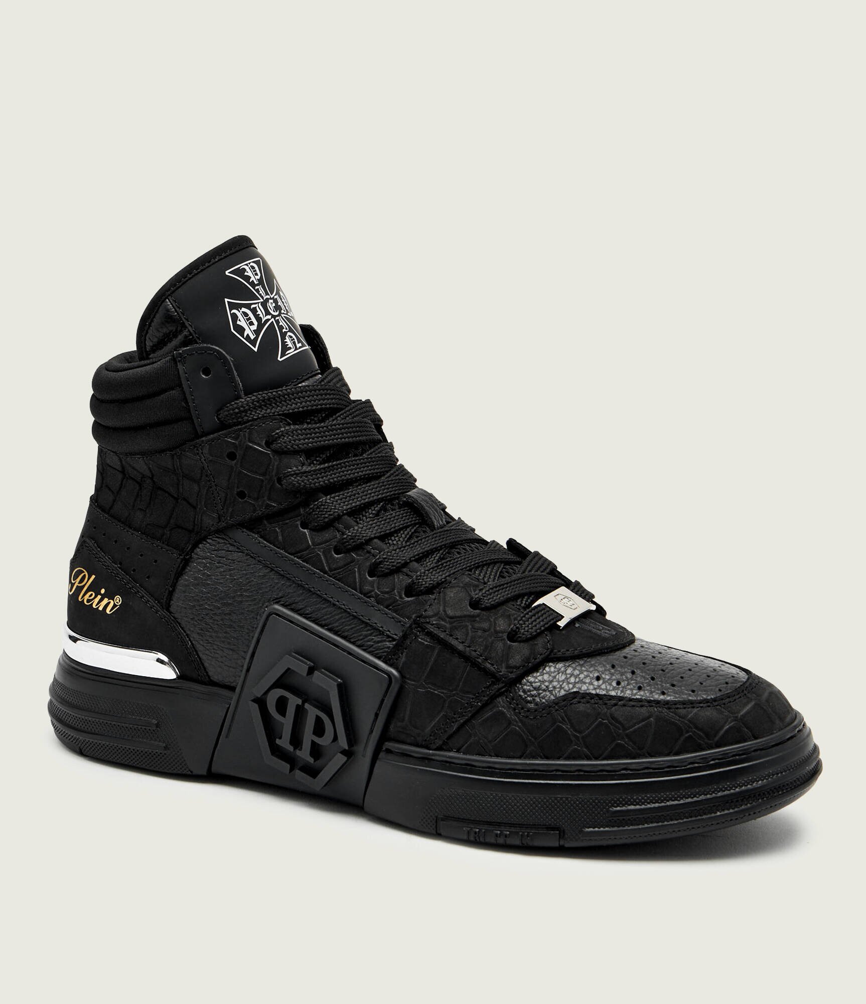Philipp Plein Teniși din piele Nubuck Mid top Phantom