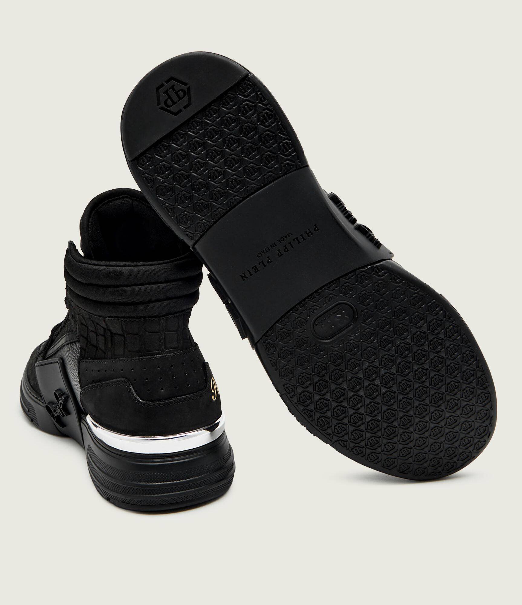 Philipp Plein Teniși din piele Nubuck Mid top Phantom