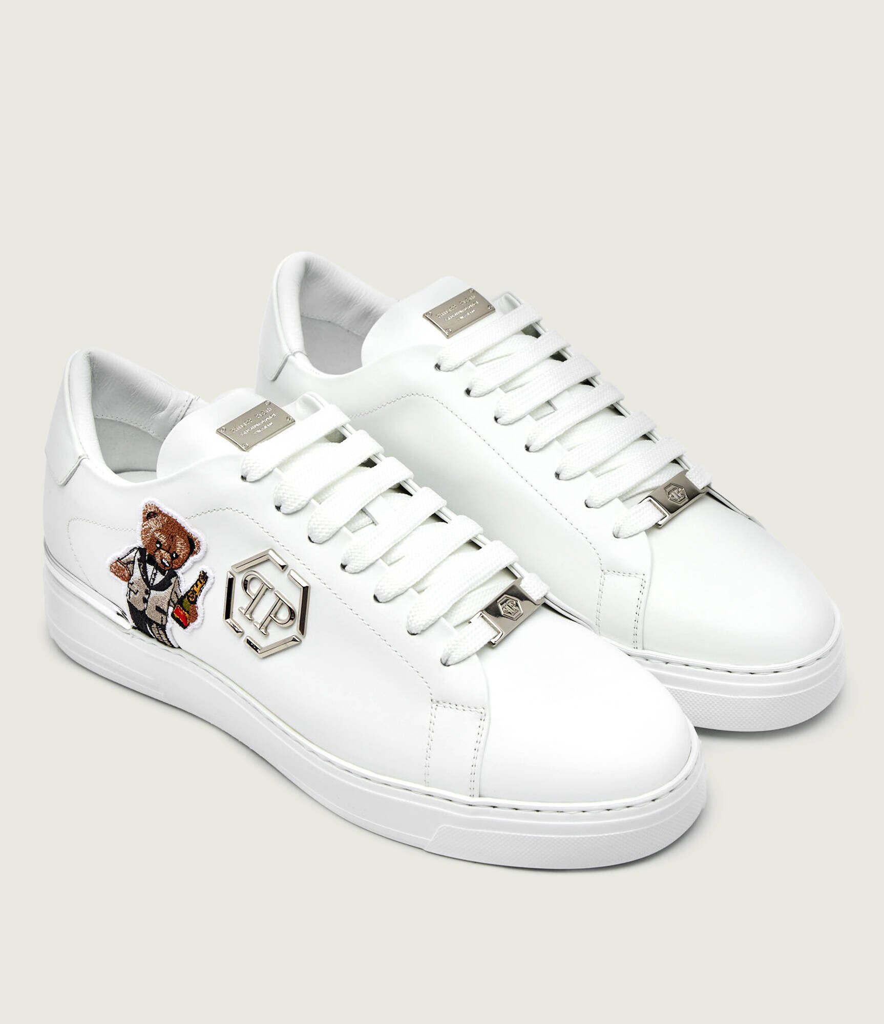 Philipp Plein Teniși din piele Teddy Waiter