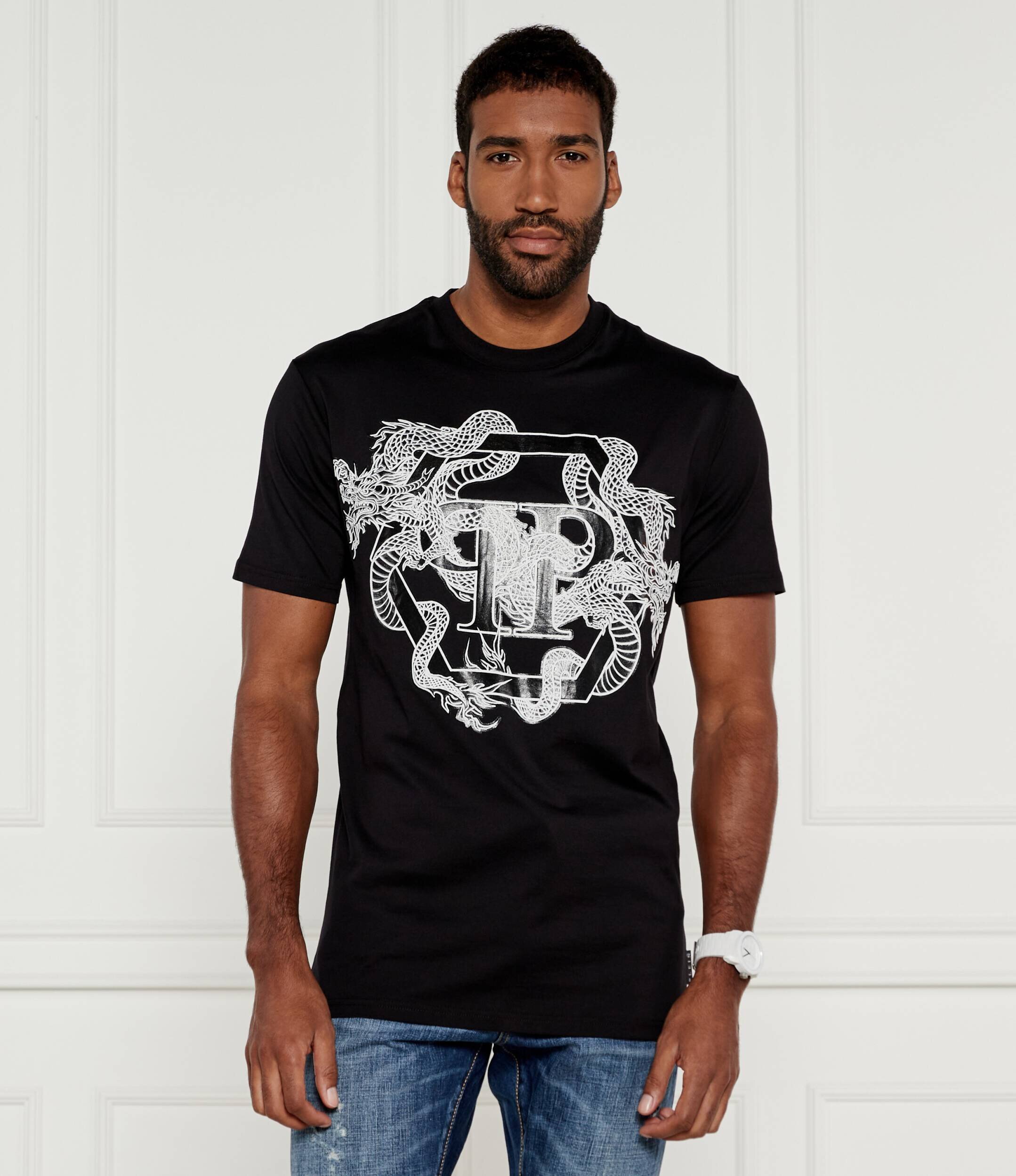 Philipp Plein Tricou Dragon Hexagon | Regular Fit
