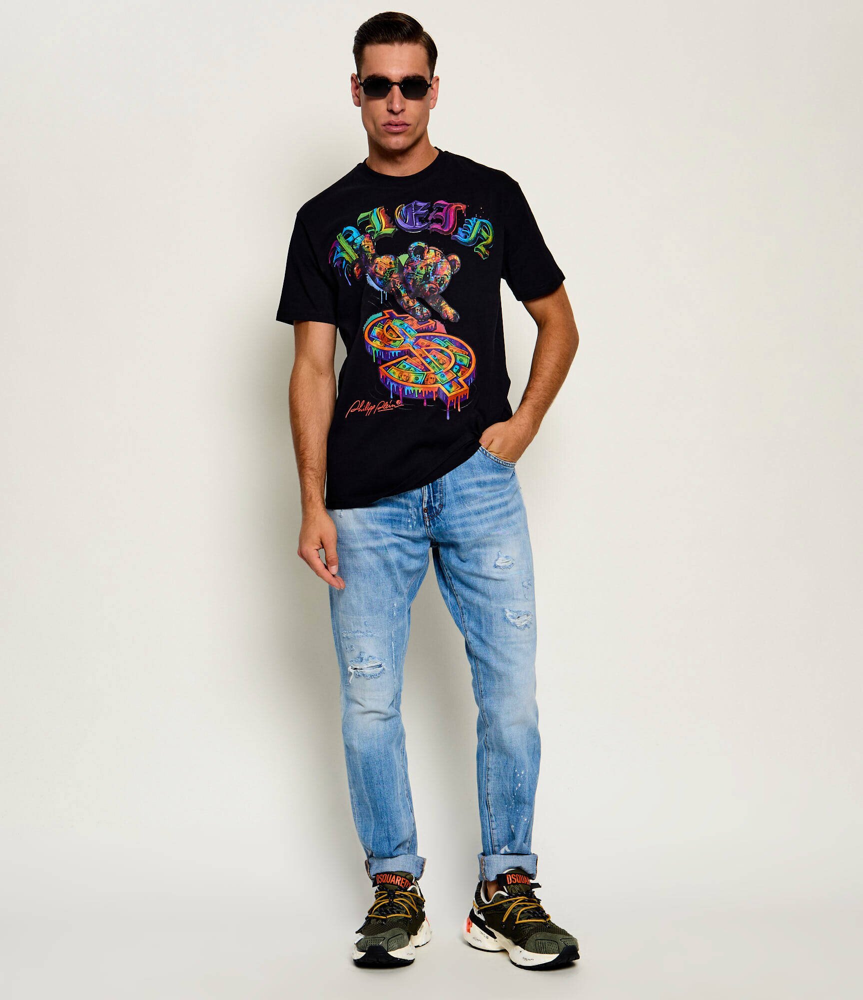 Philipp Plein Tricou Multicolor Teddy Dollar | regular fit