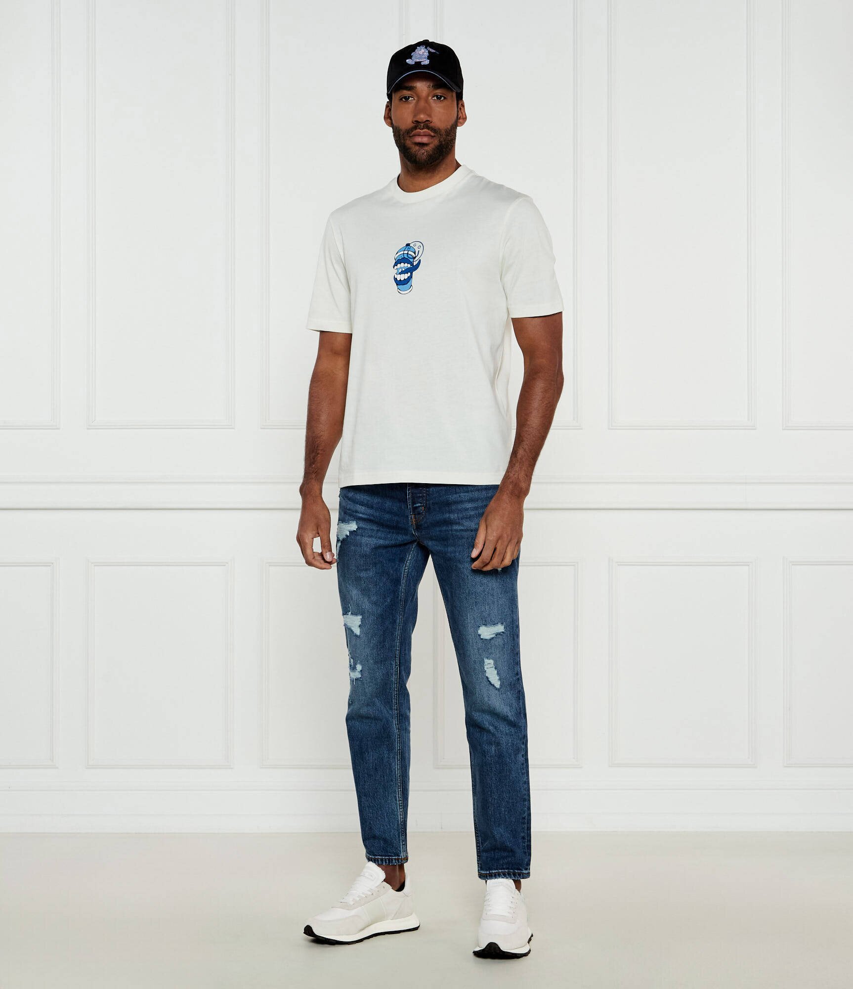 Philippe Model Sneakers Tilu cu adaos de piele