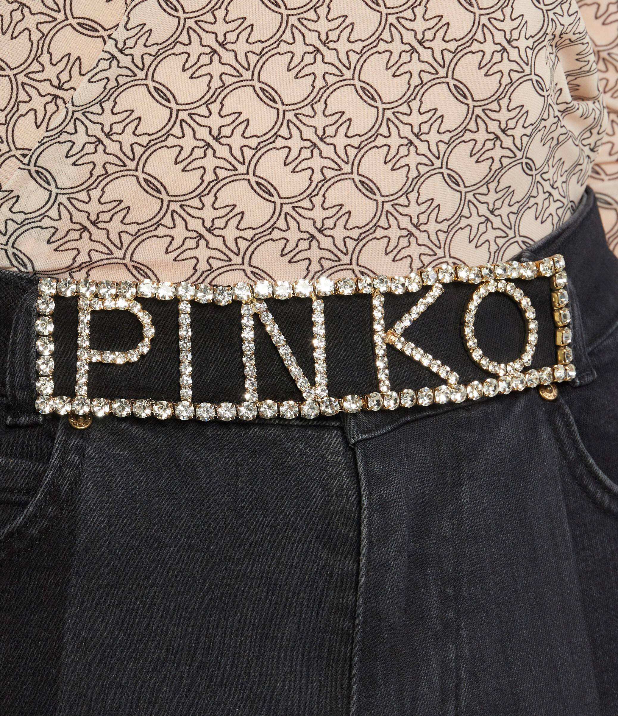 Pinko Blugi MADDIE BELT MOM FIT DENIM BLA | Regular Fit