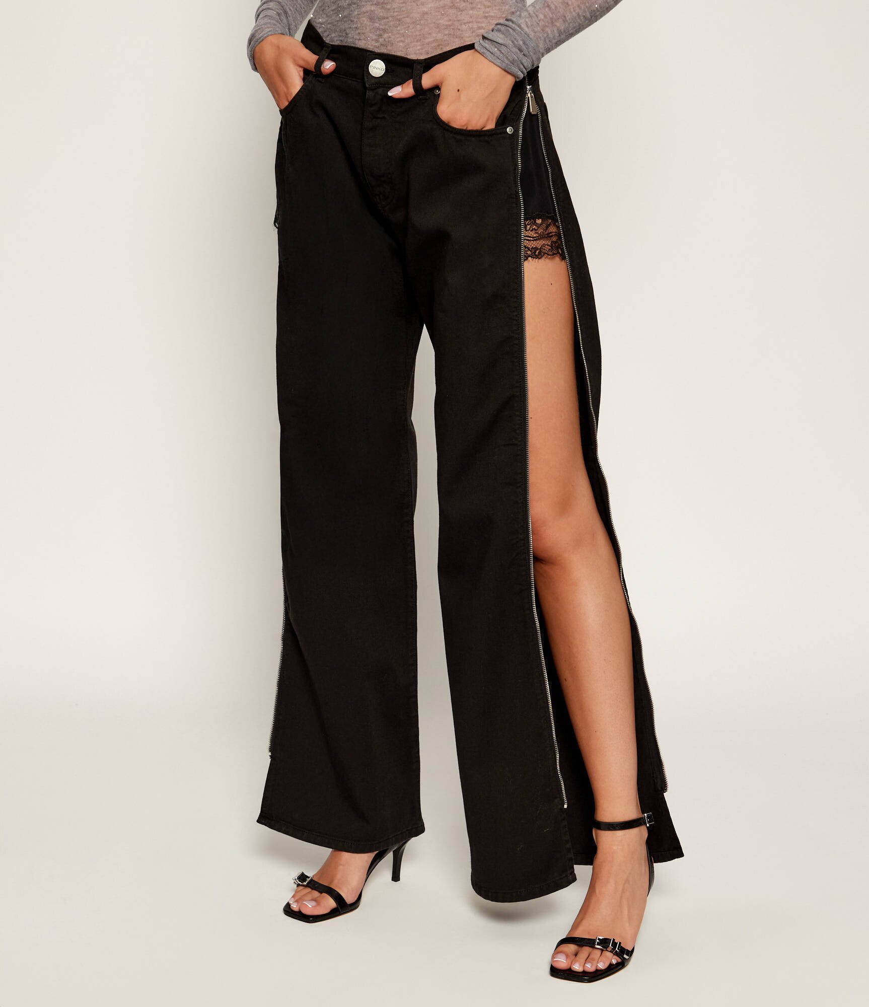 Pinko Blugi Wanda | Relaxed fit cu adaos de mătase