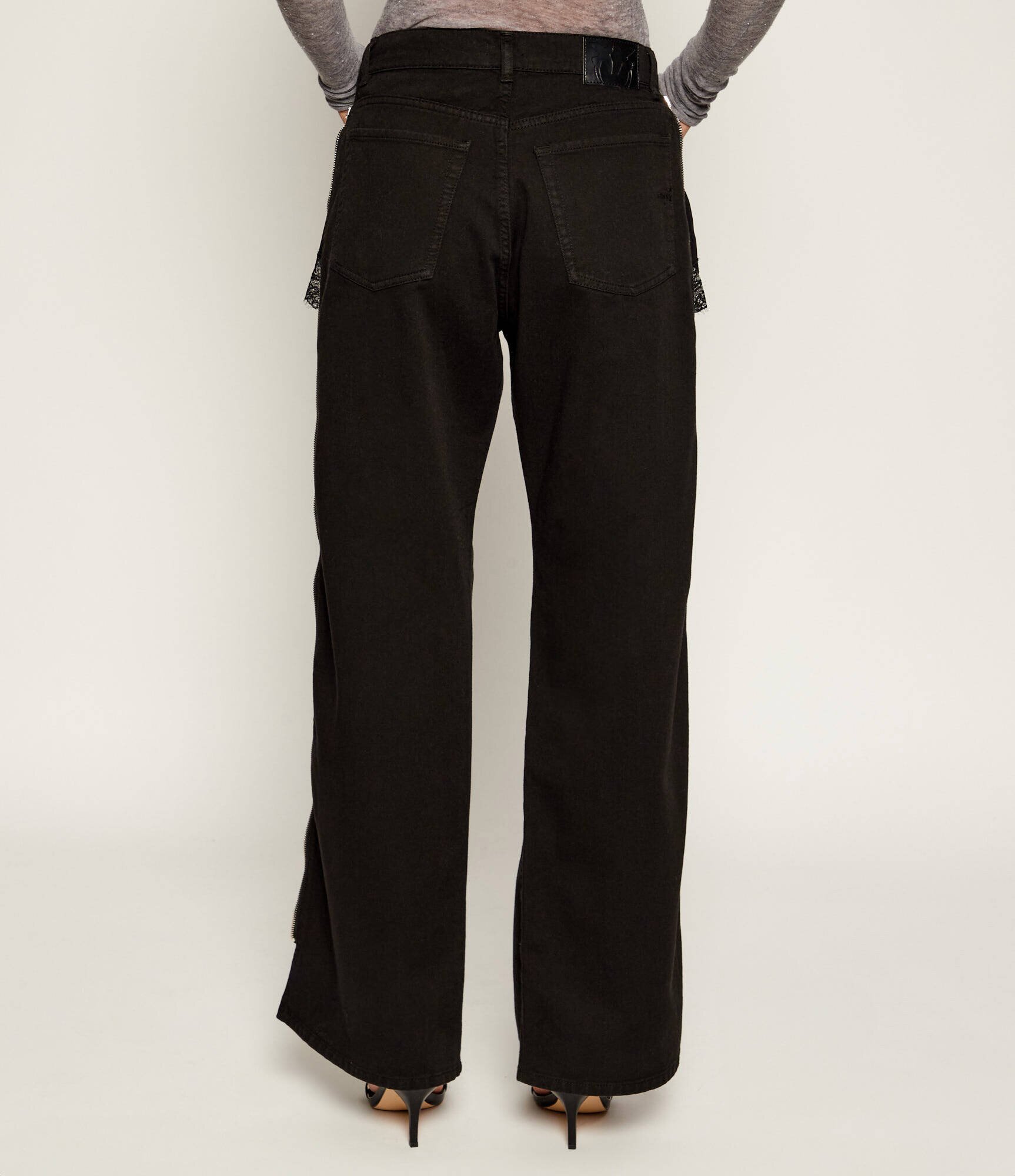Pinko Blugi Wanda | Relaxed fit cu adaos de mătase