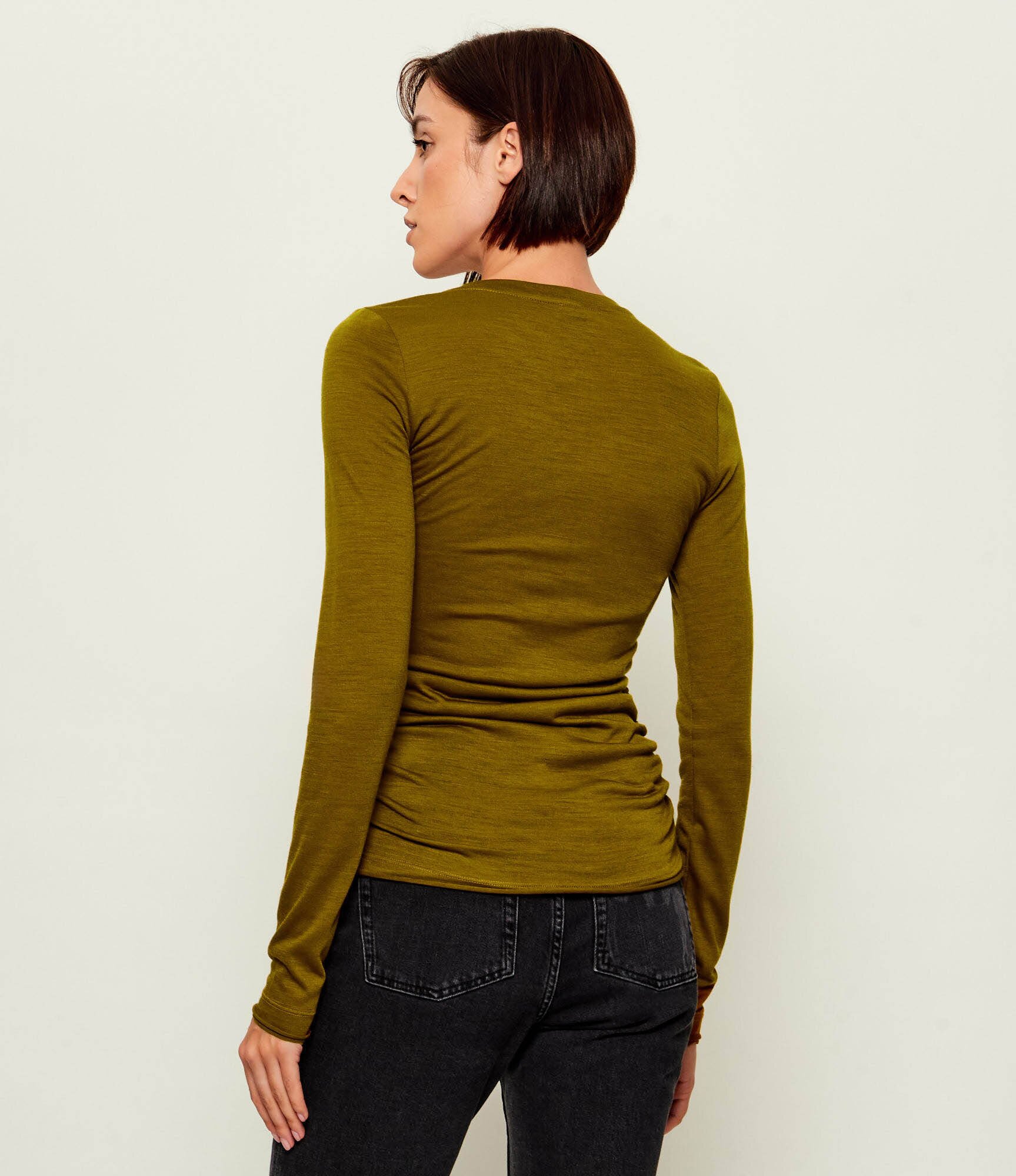 Pinko Bluză Perle | Slim Fit cu adaos de lână