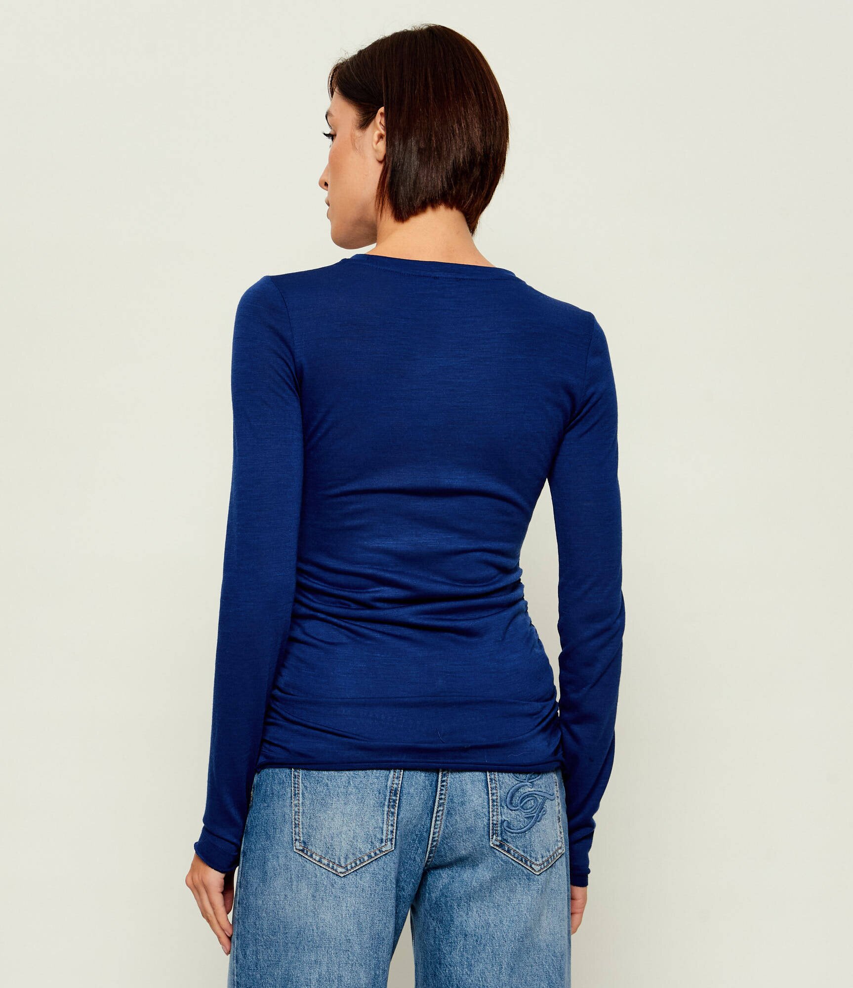 Pinko Bluză Perle | Slim Fit cu adaos de lână