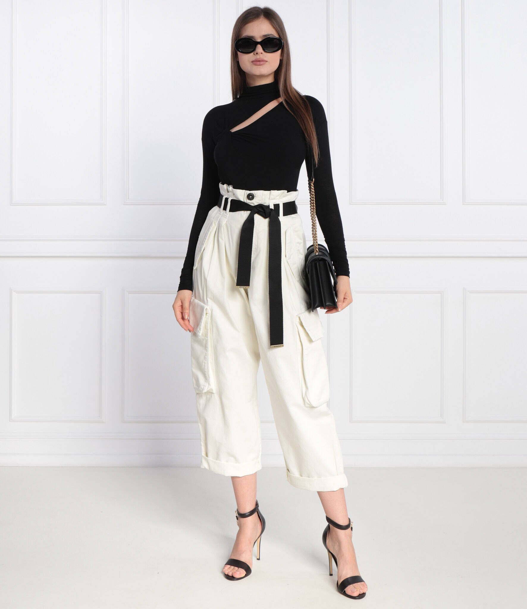 Pinko Bluză | Slim Fit cu adaos de cașmir