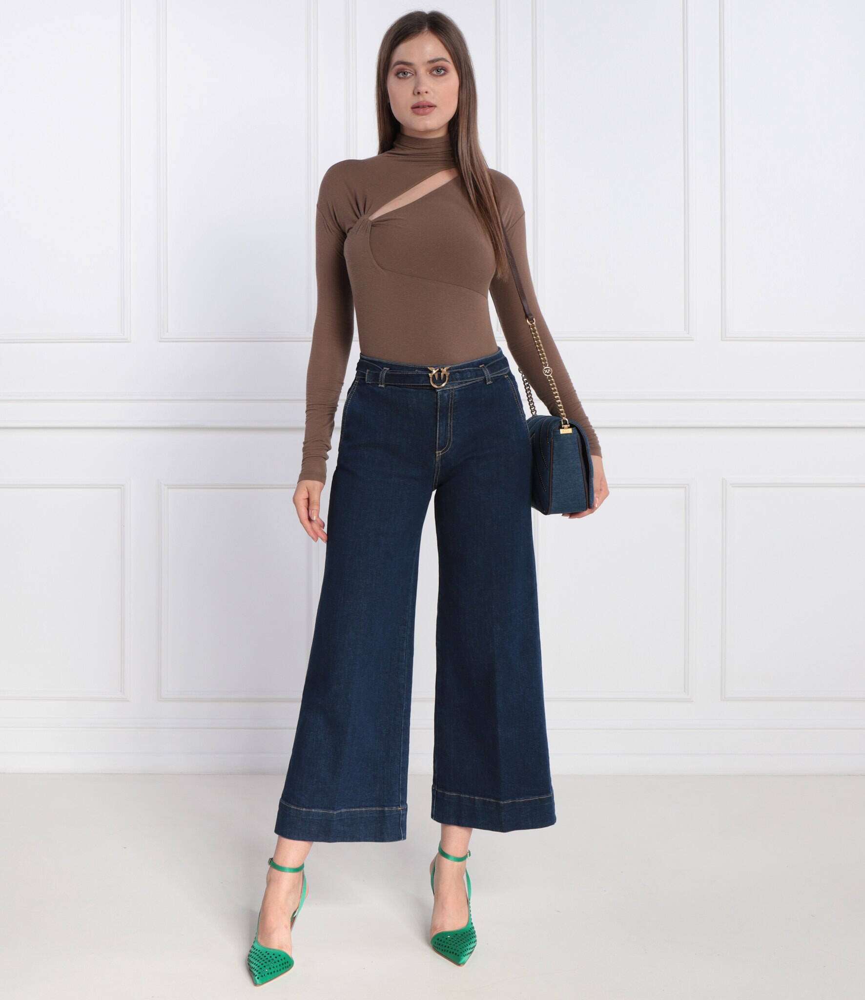 Pinko Bluză | Slim Fit cu adaos de cașmir