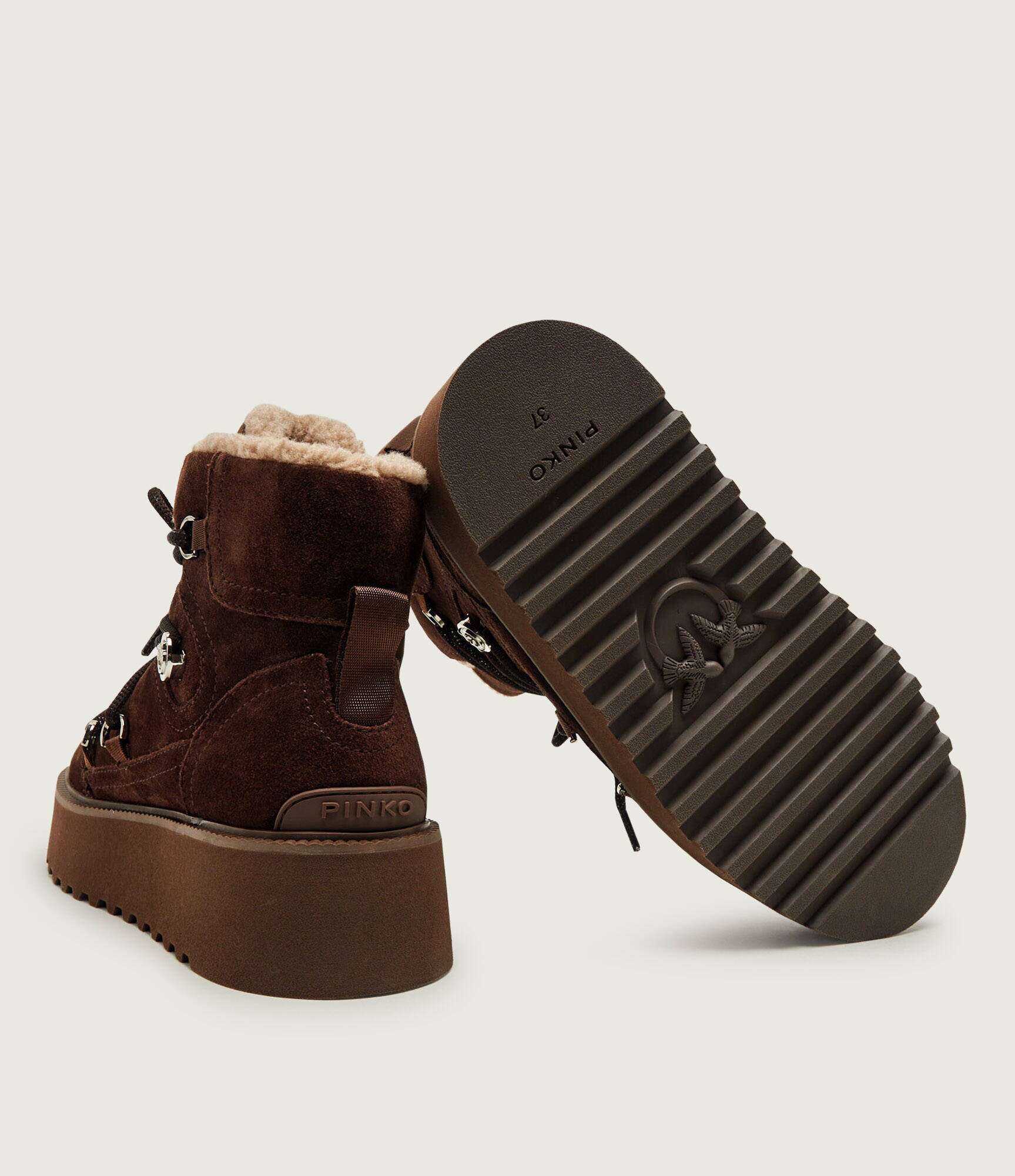 Pinko Bocanci Martina 01 | piele întoarsă | shearling