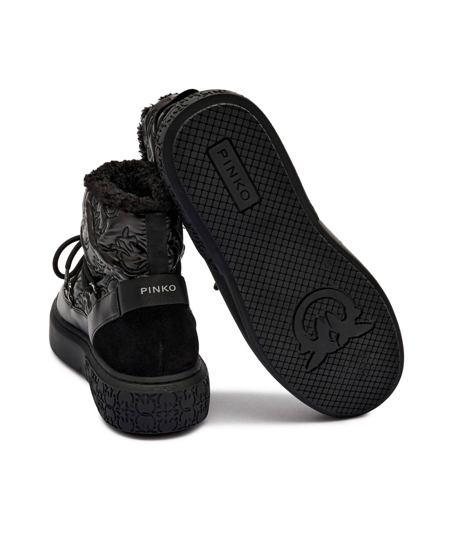 Pinko Bocanci Yoko 19 | shearling cu adaos de piele