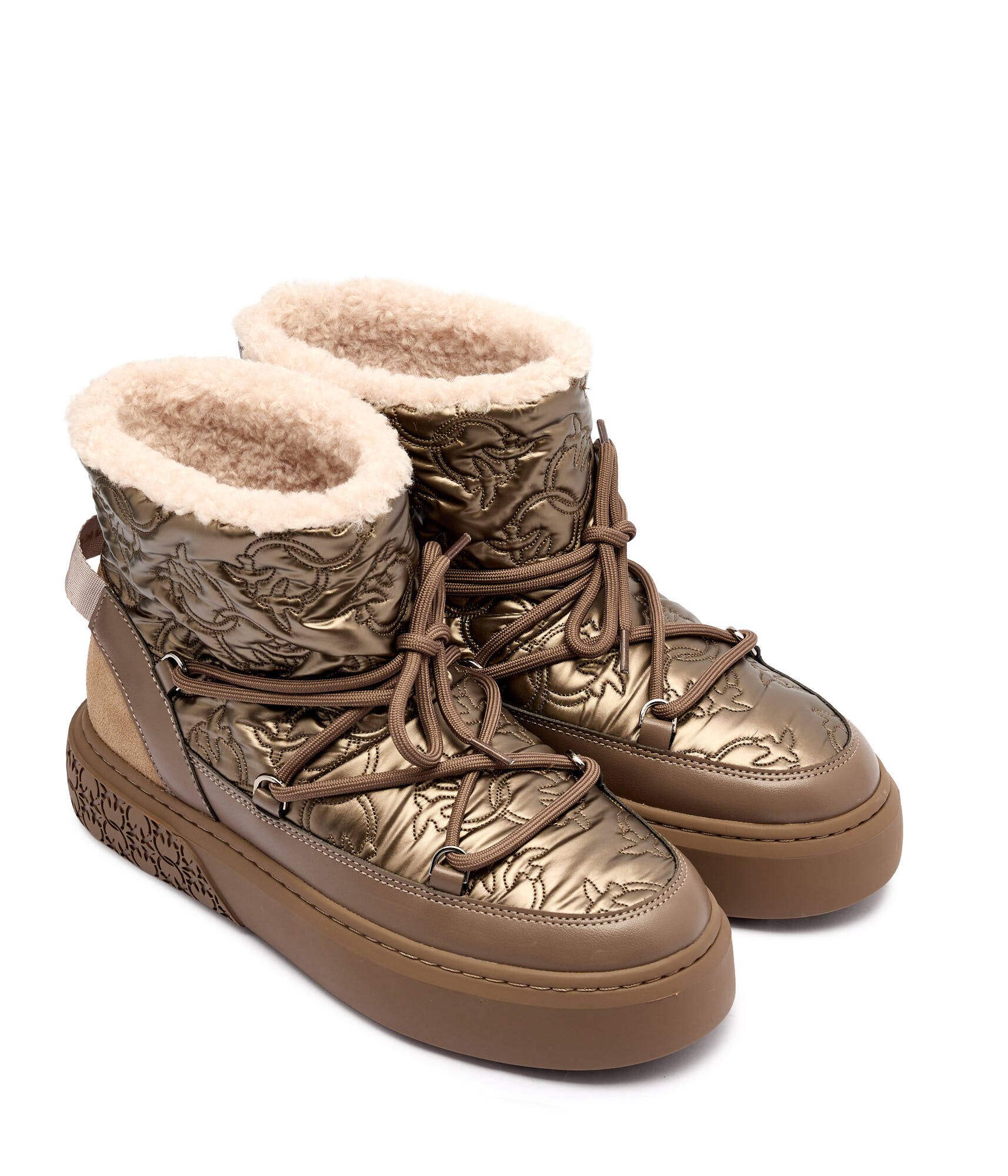 Pinko Bocanci Yoko 19 | shearling cu adaos de piele