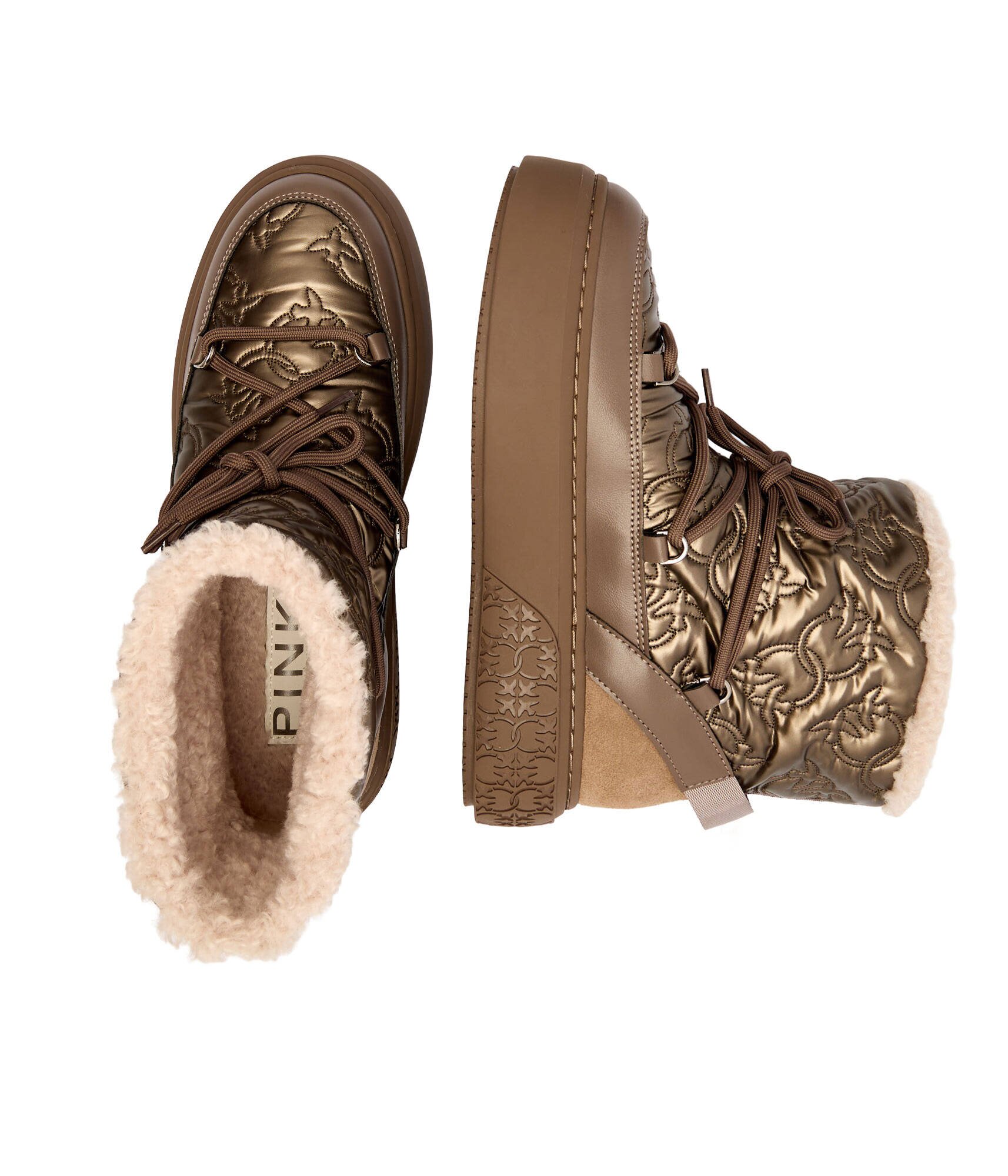 Pinko Bocanci Yoko 19 | shearling cu adaos de piele