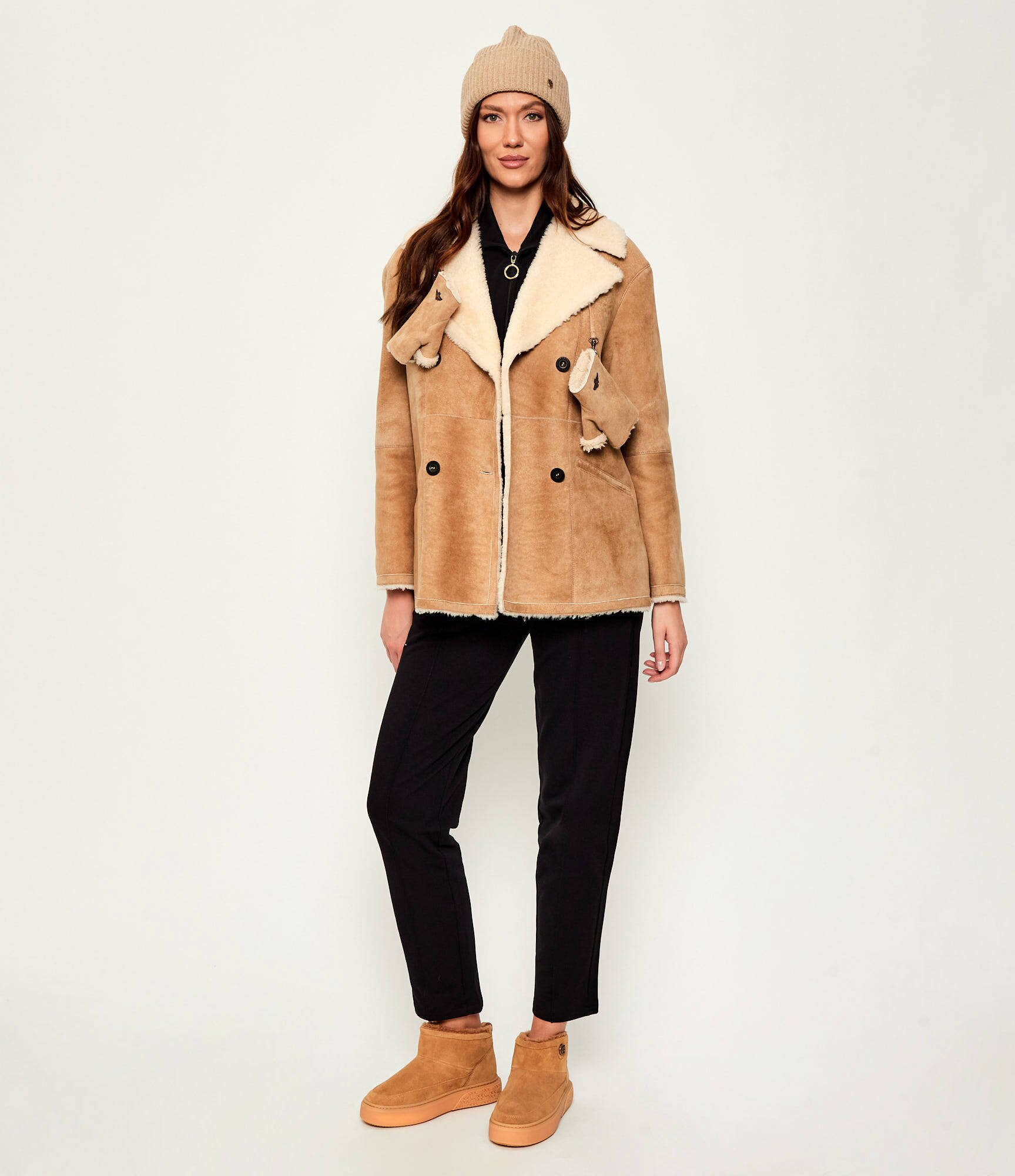 Pinko Bocanci Yoko 22 | shearling | zamsz