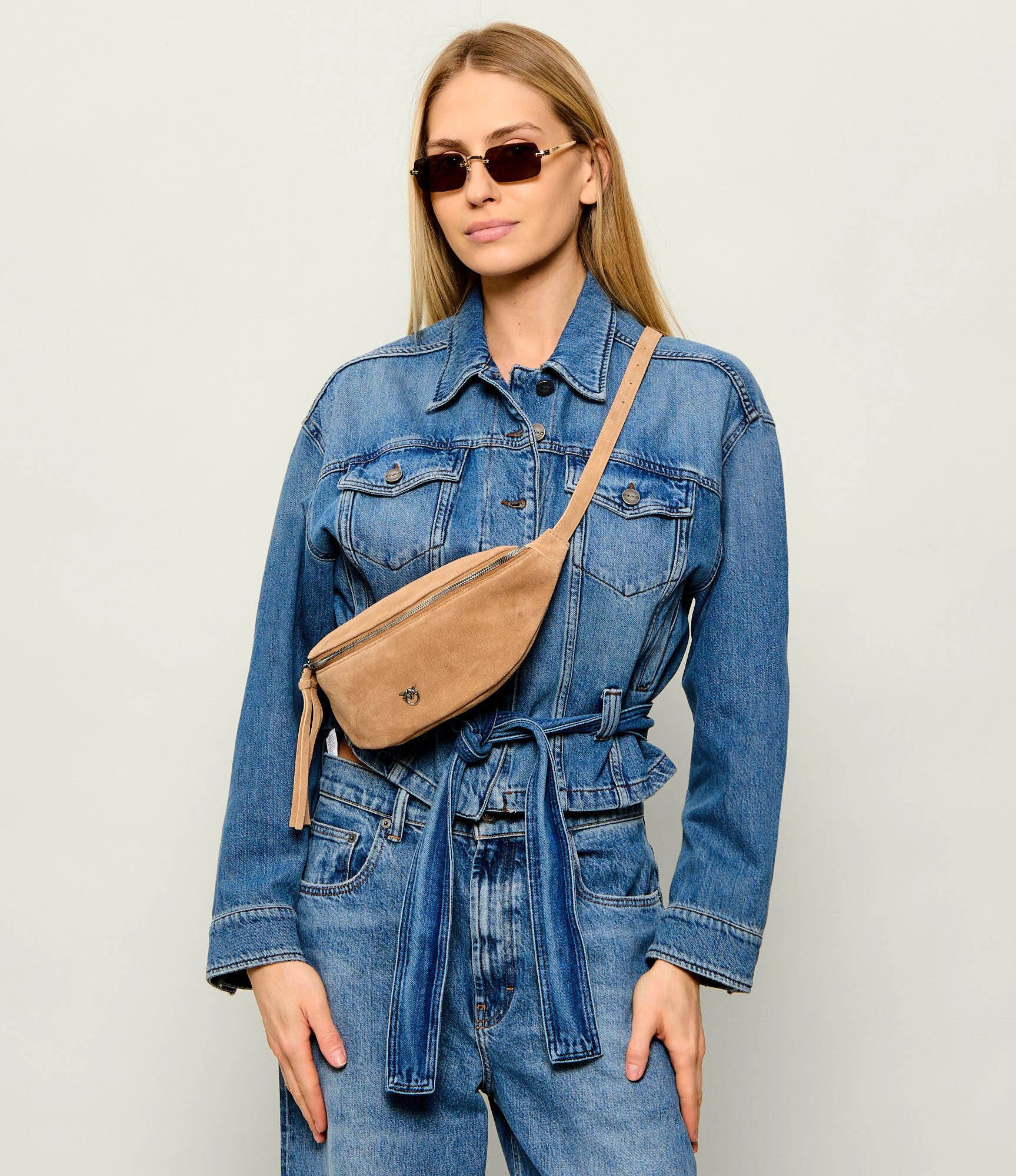 Pinko Borsetă MARSUPIO TRITTICO | piele întoarsă
