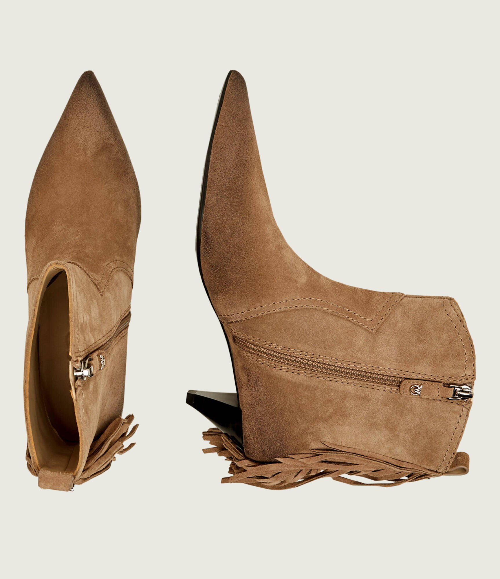 Pinko Botine cu toc Didi 01 | piele întoarsă