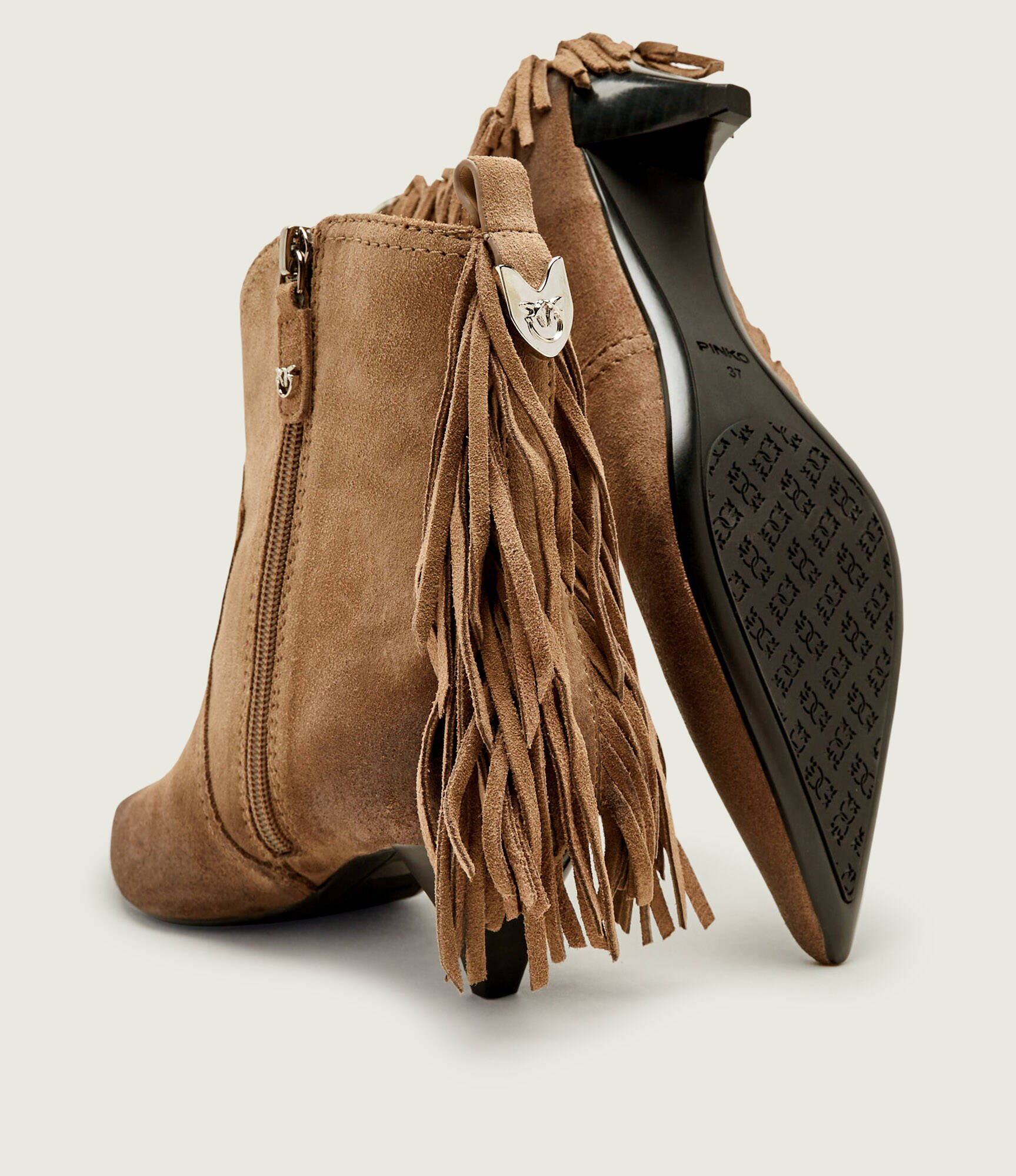 Pinko Botine cu toc Didi 01 | piele întoarsă