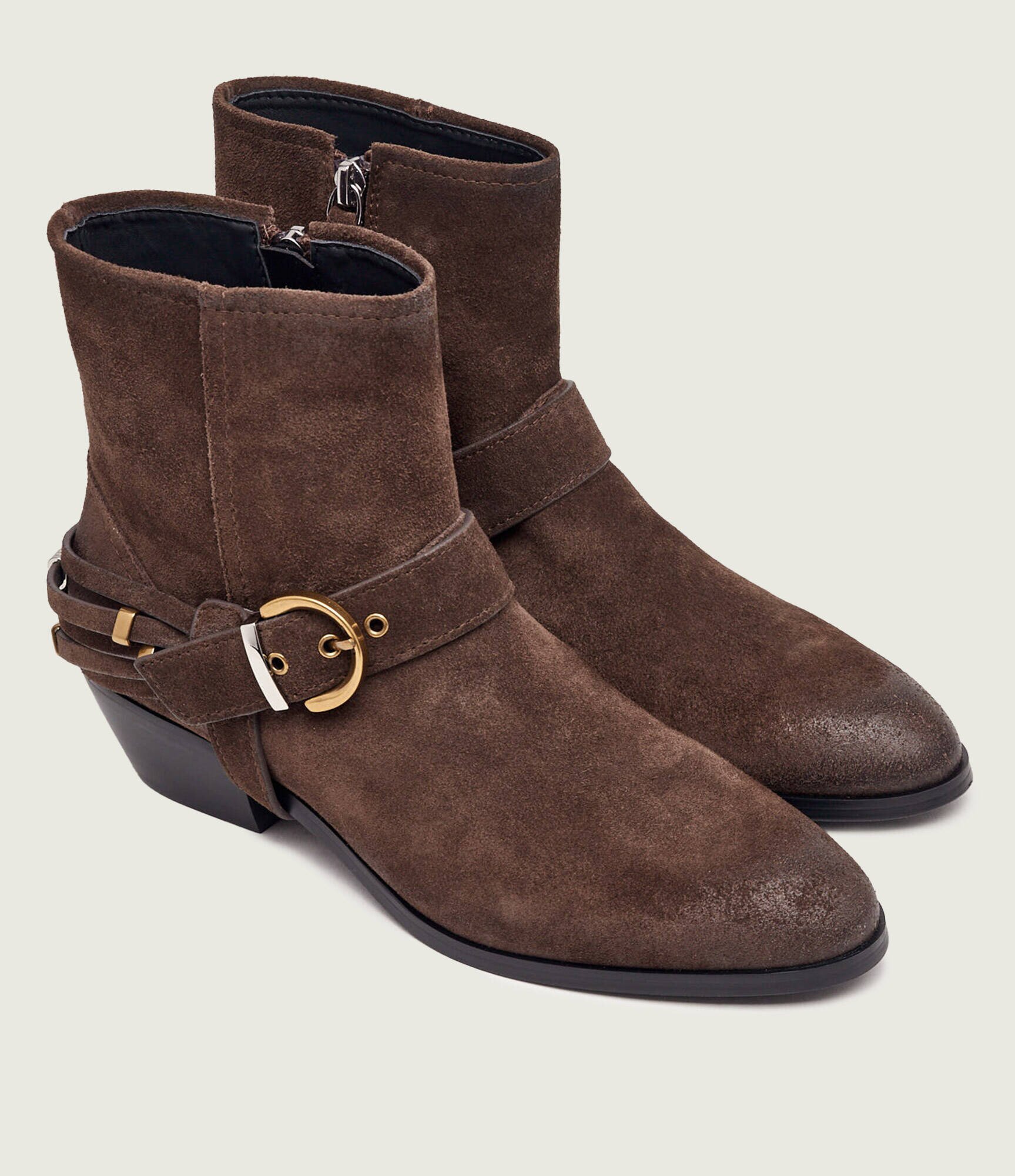 Pinko Botine cu toc Jane 07 | piele întoarsă