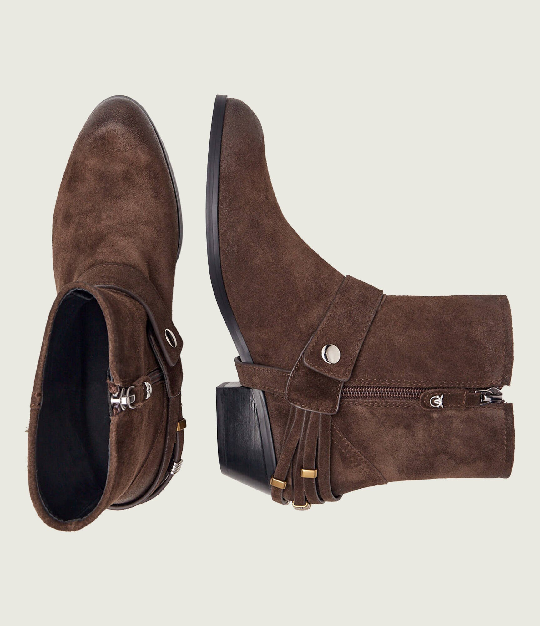 Pinko Botine cu toc Jane 07 | piele întoarsă