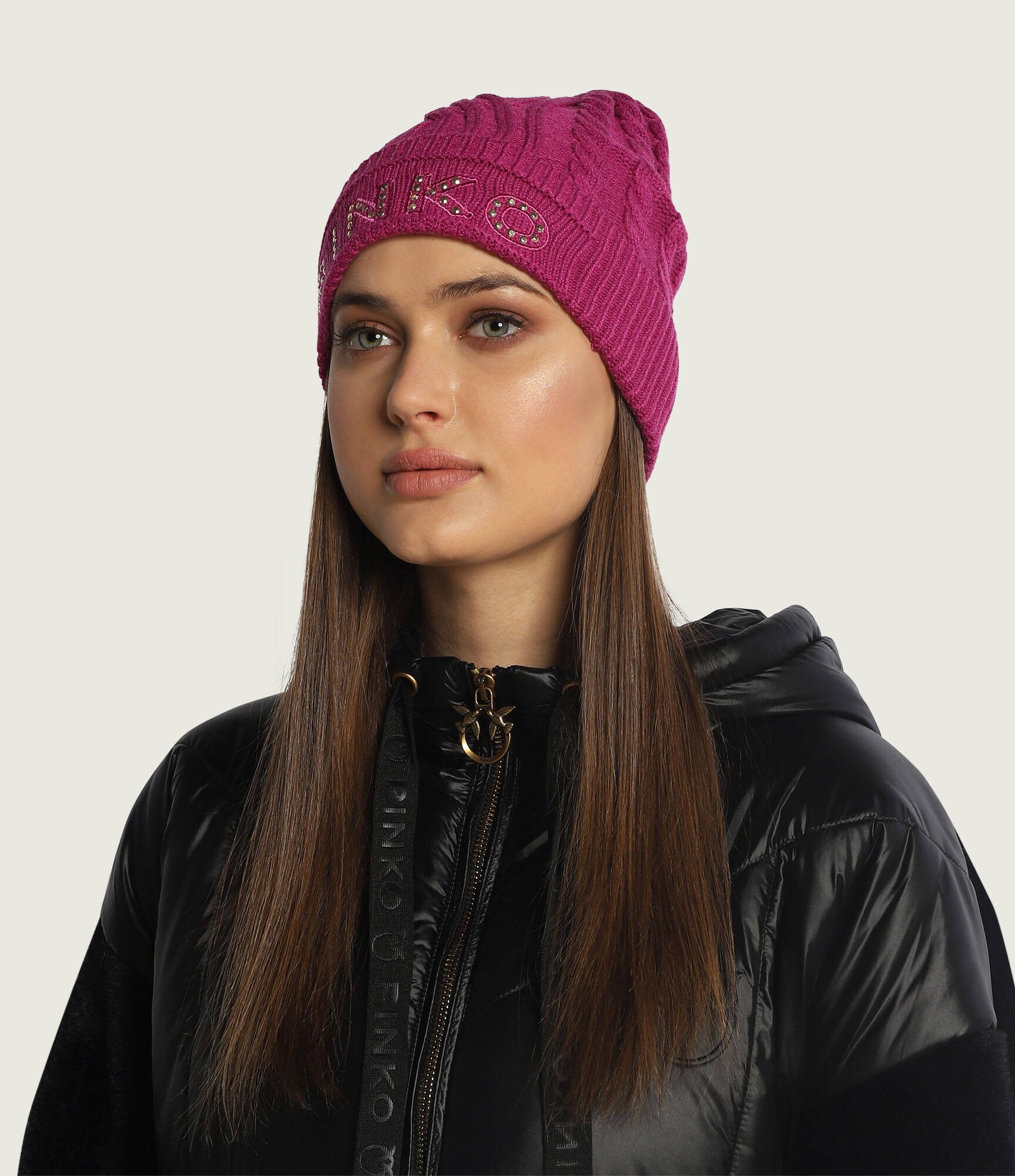 Pinko Căciulă BAMBOO CAPPELLO VISCOSA CABLES