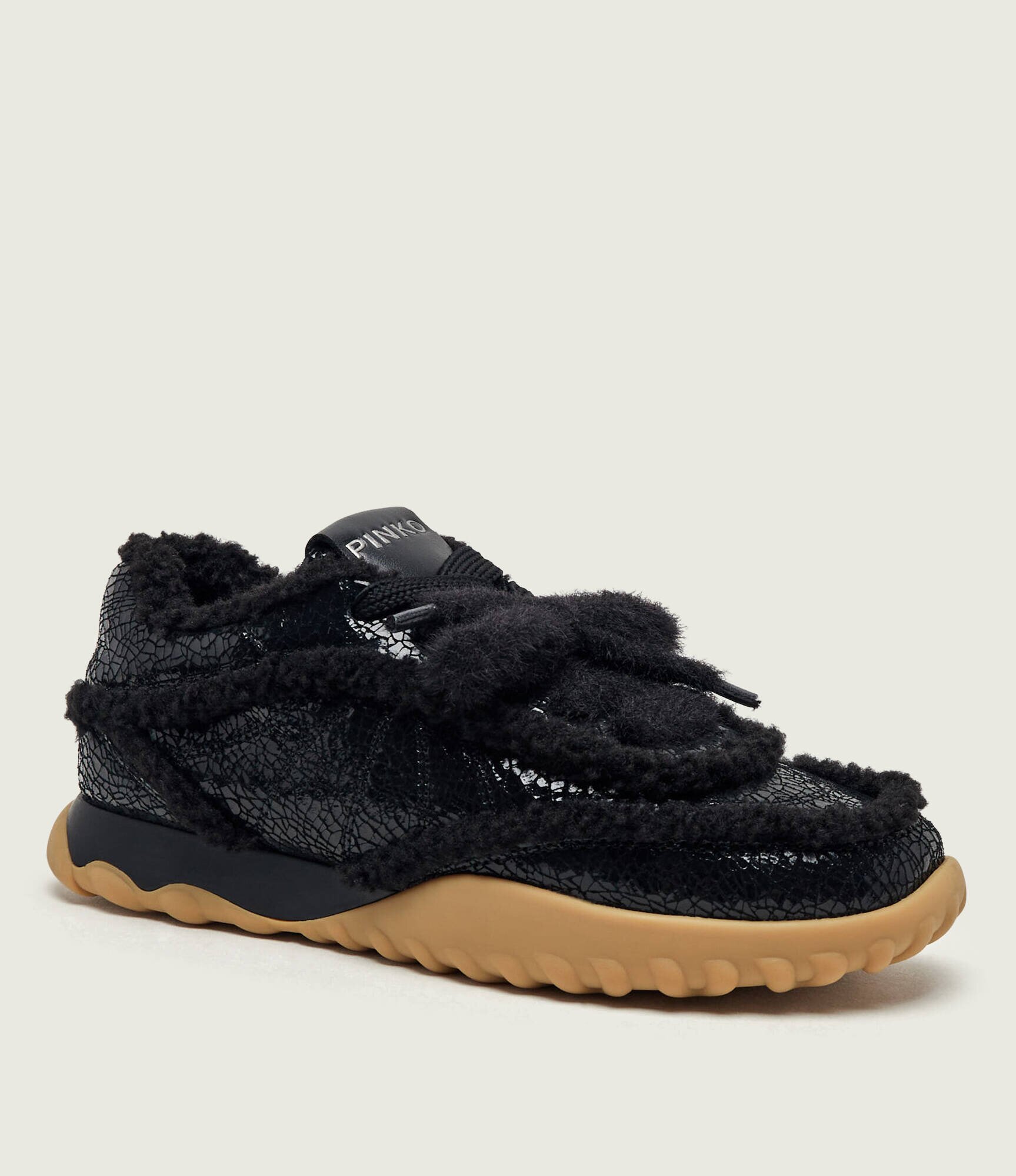 Pinko Căptușite teniși din piele Gea 02 | shearling