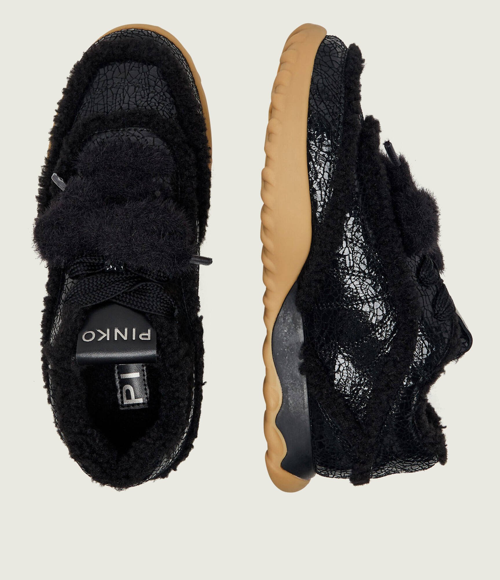 Pinko Căptușite teniși din piele Gea 02 | shearling