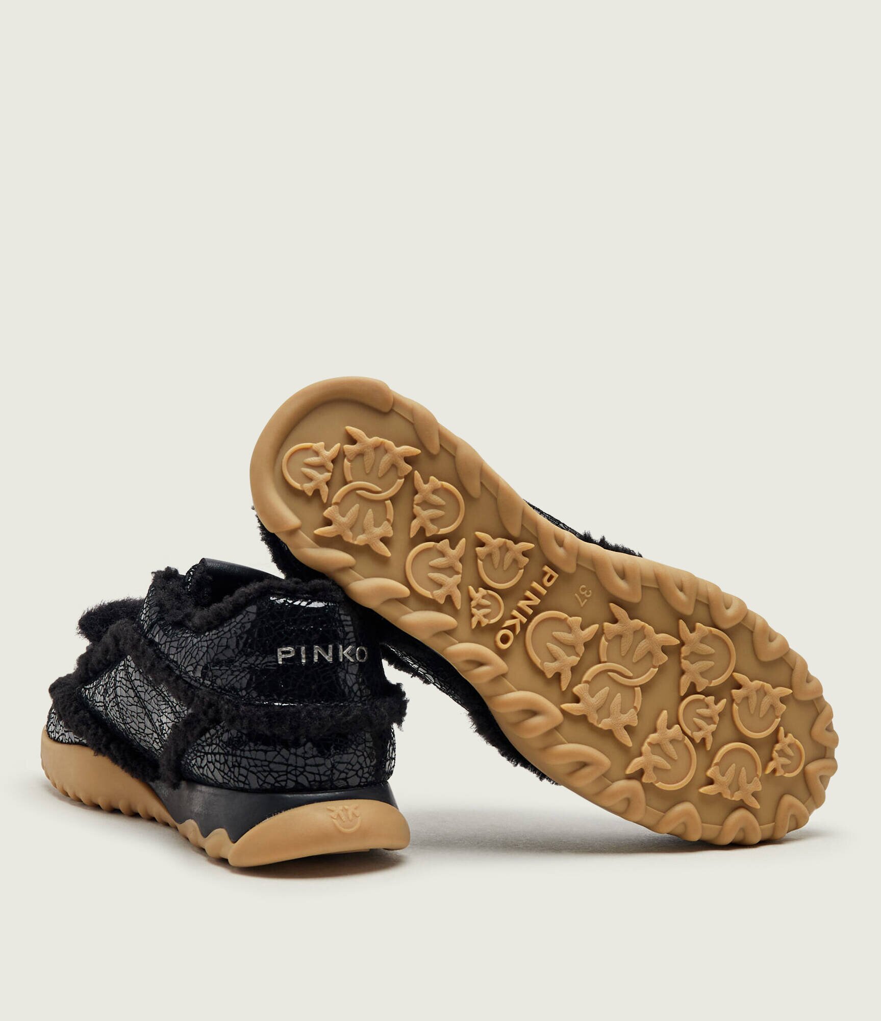 Pinko Căptușite teniși din piele Gea 02 | shearling