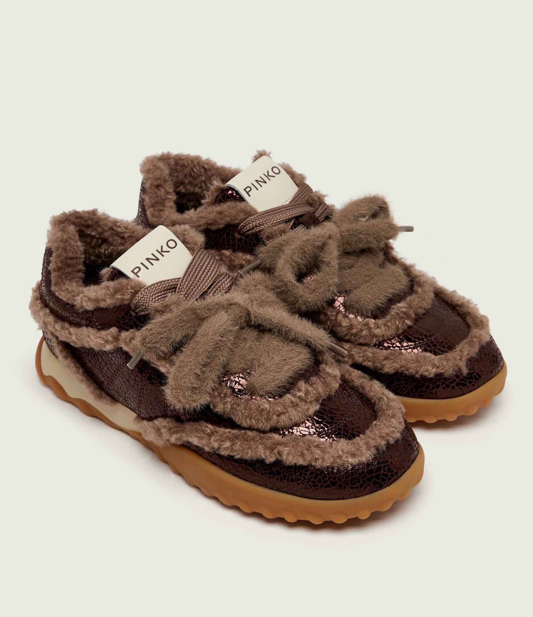 Pinko Căptușite teniși din piele Gea 02 | shearling