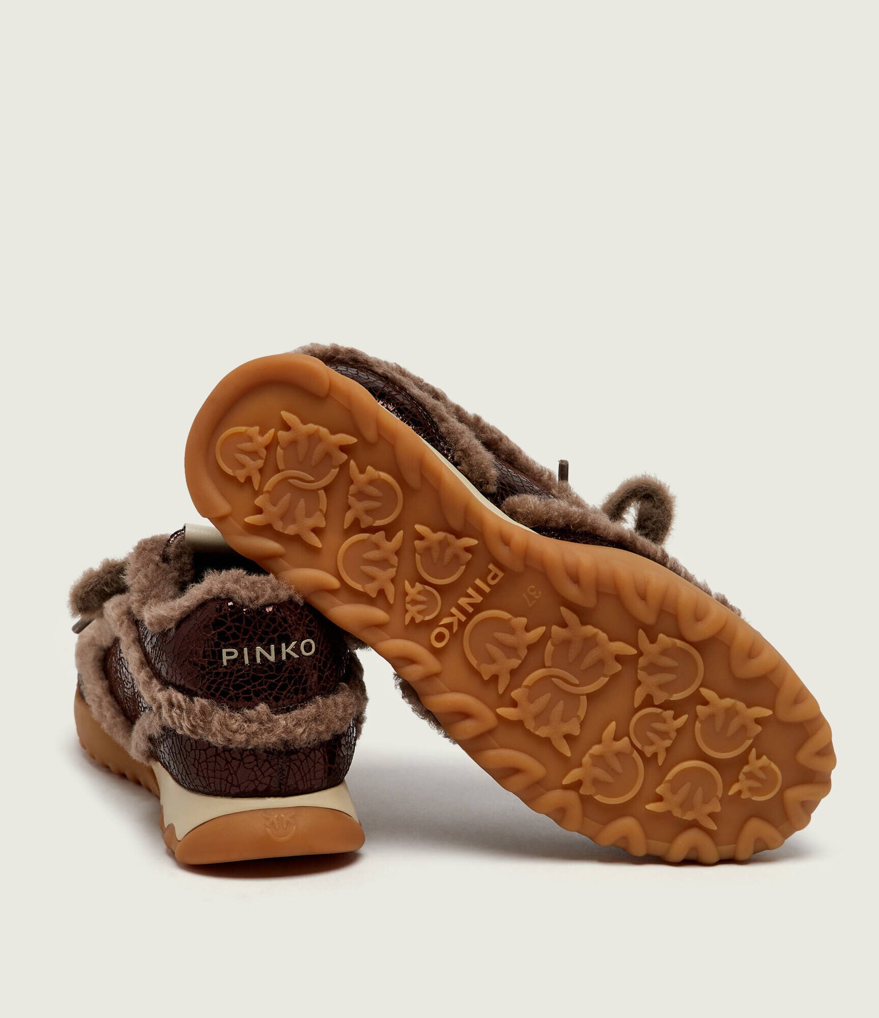 Pinko Căptușite teniși din piele Gea 02 | shearling