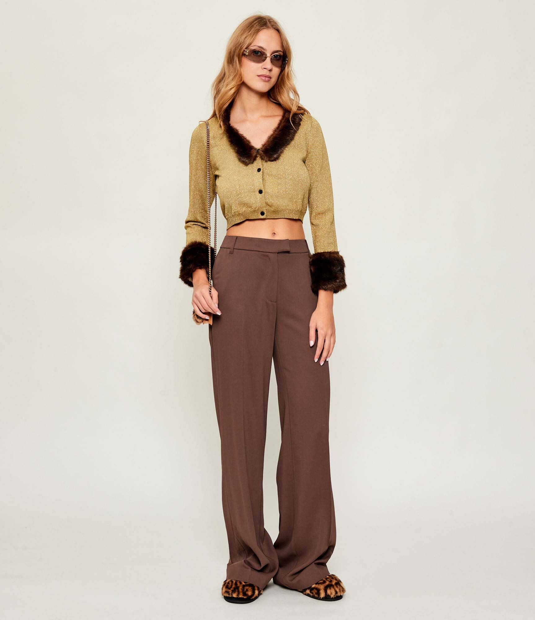 Pinko Cardigan 2w1 BLUE LAGOON | Cropped Fit