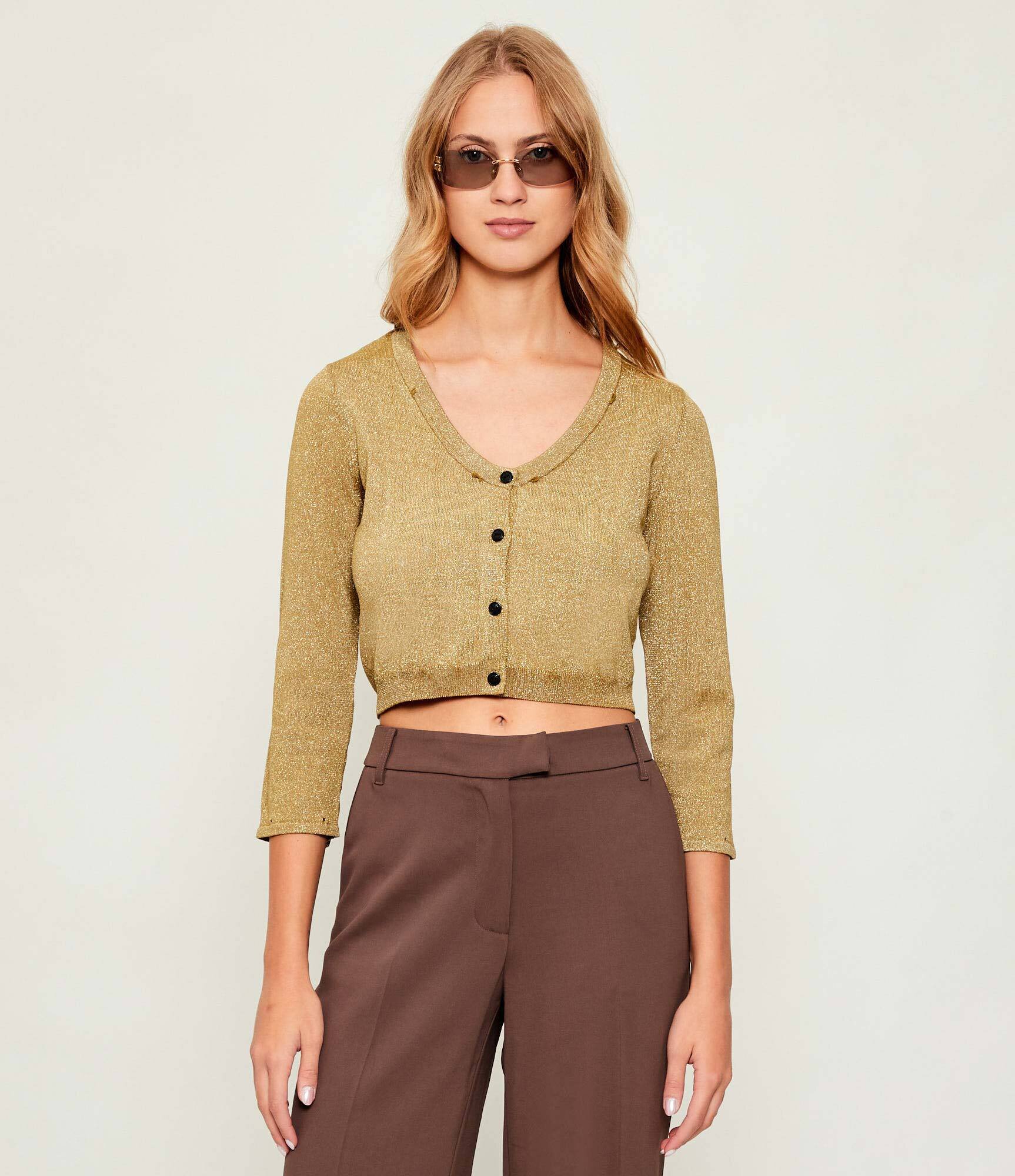 Pinko Cardigan 2w1 BLUE LAGOON | Cropped Fit
