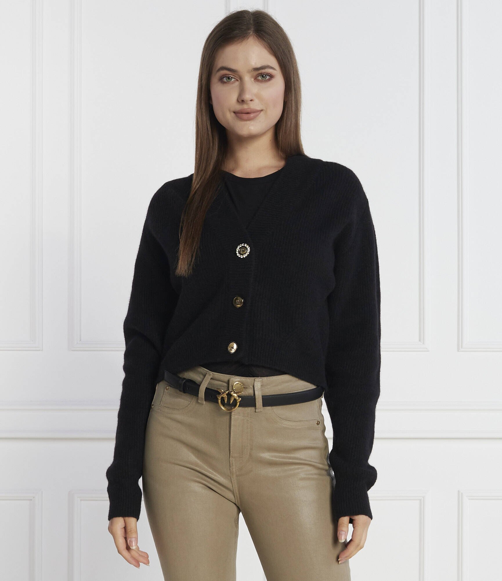 Pinko Cardigan | Cropped Fit cu adaos de lână