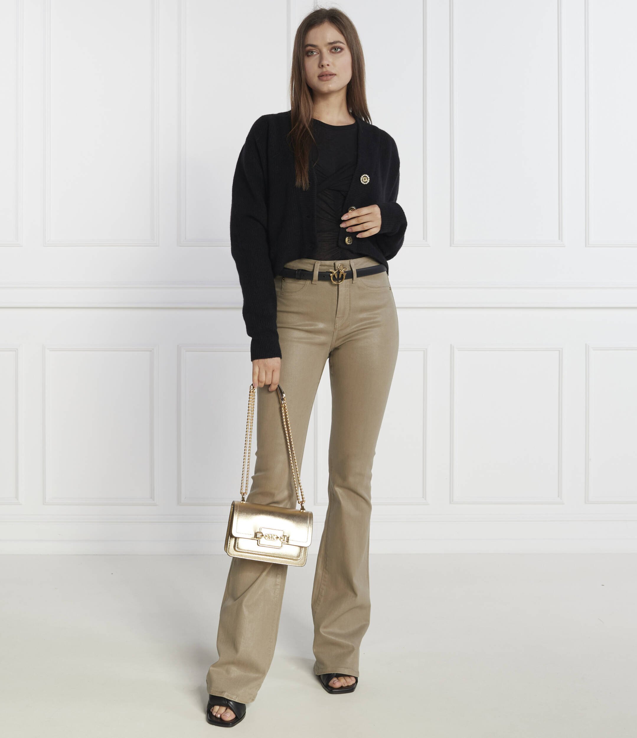 Pinko Cardigan | Cropped Fit cu adaos de lână