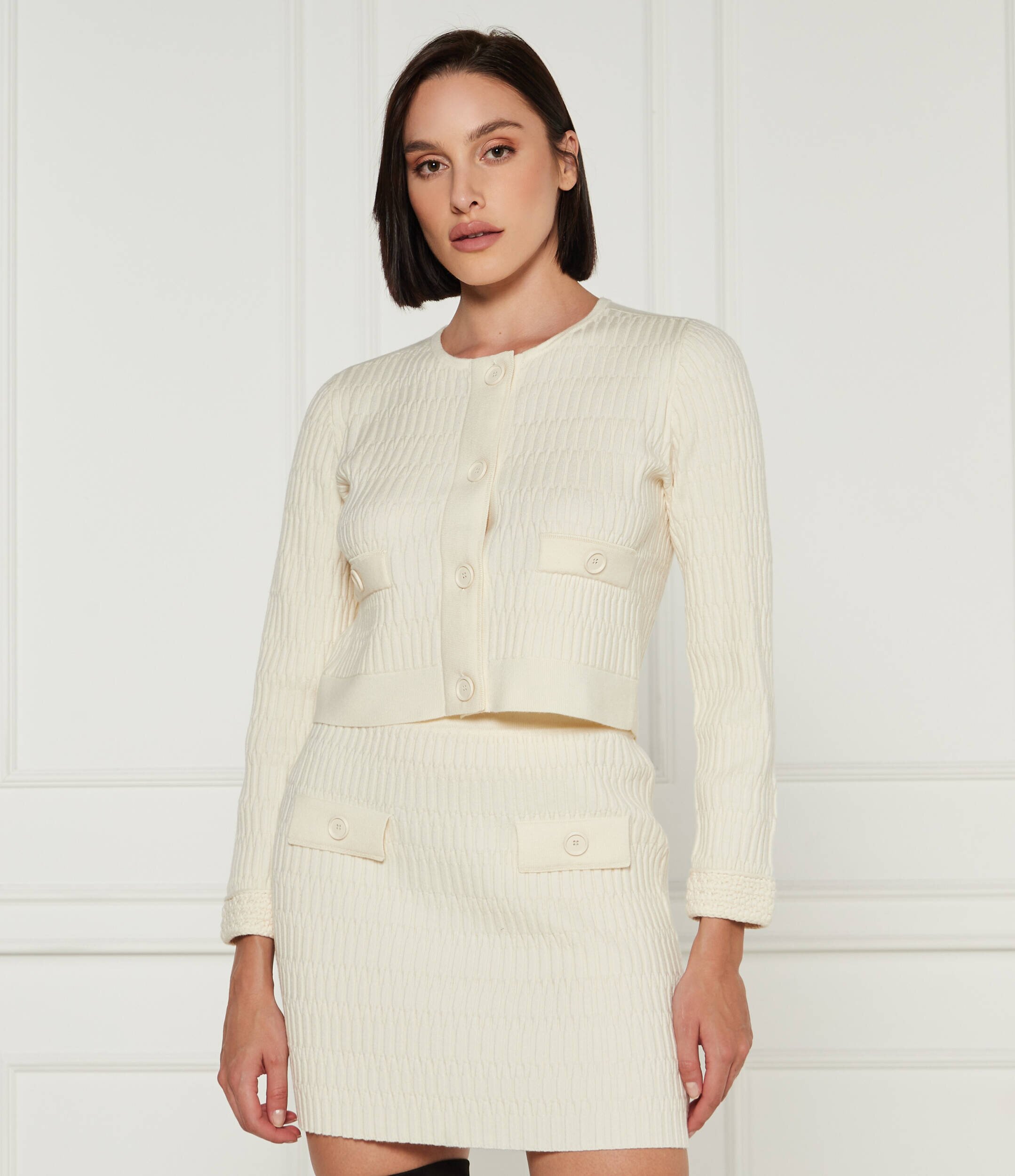 Pinko Cardigan MASQUERADE | Slim Fit cu adaos de lână