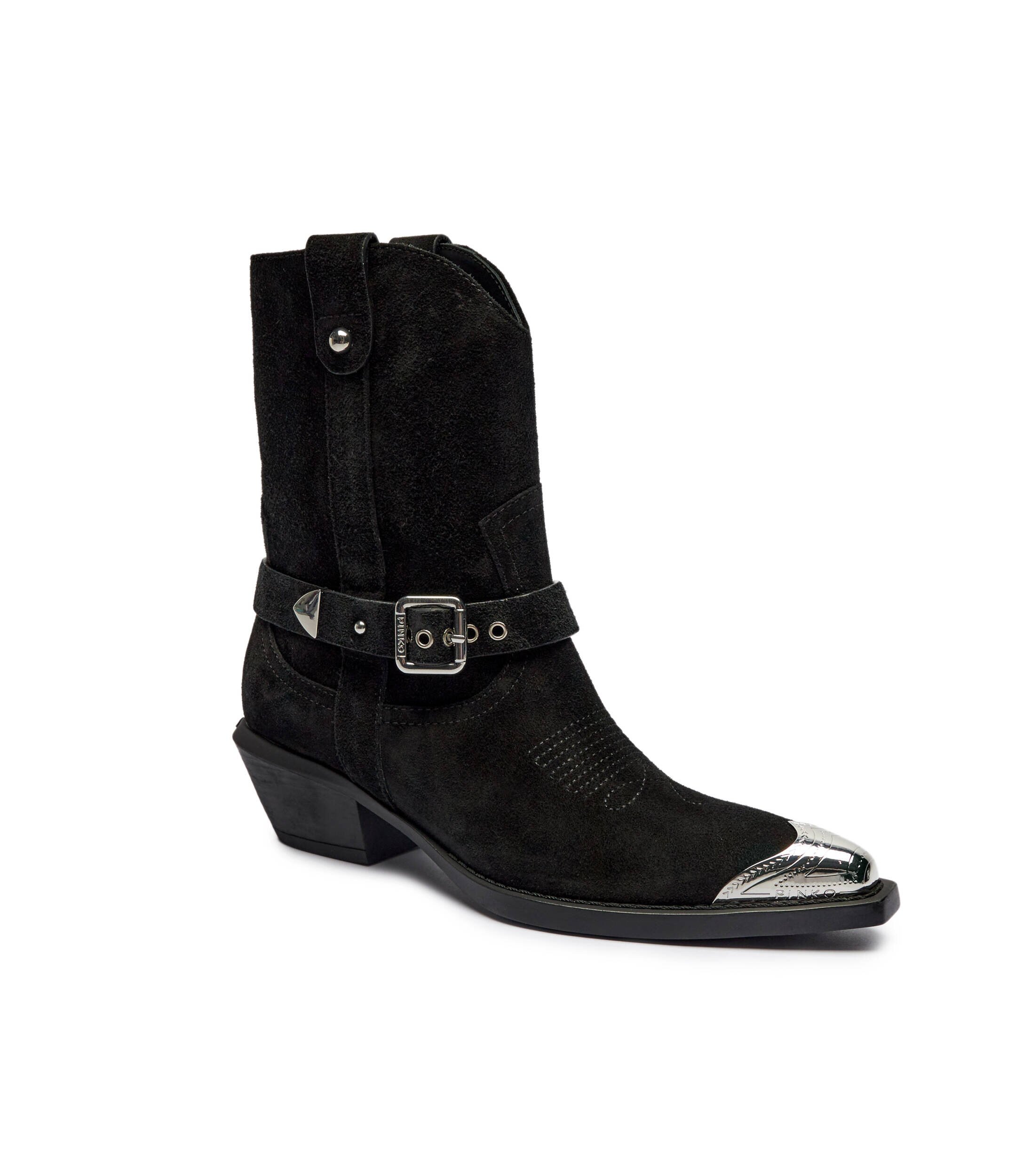 Pinko Cizme cowboy Tex | piele întoarsă