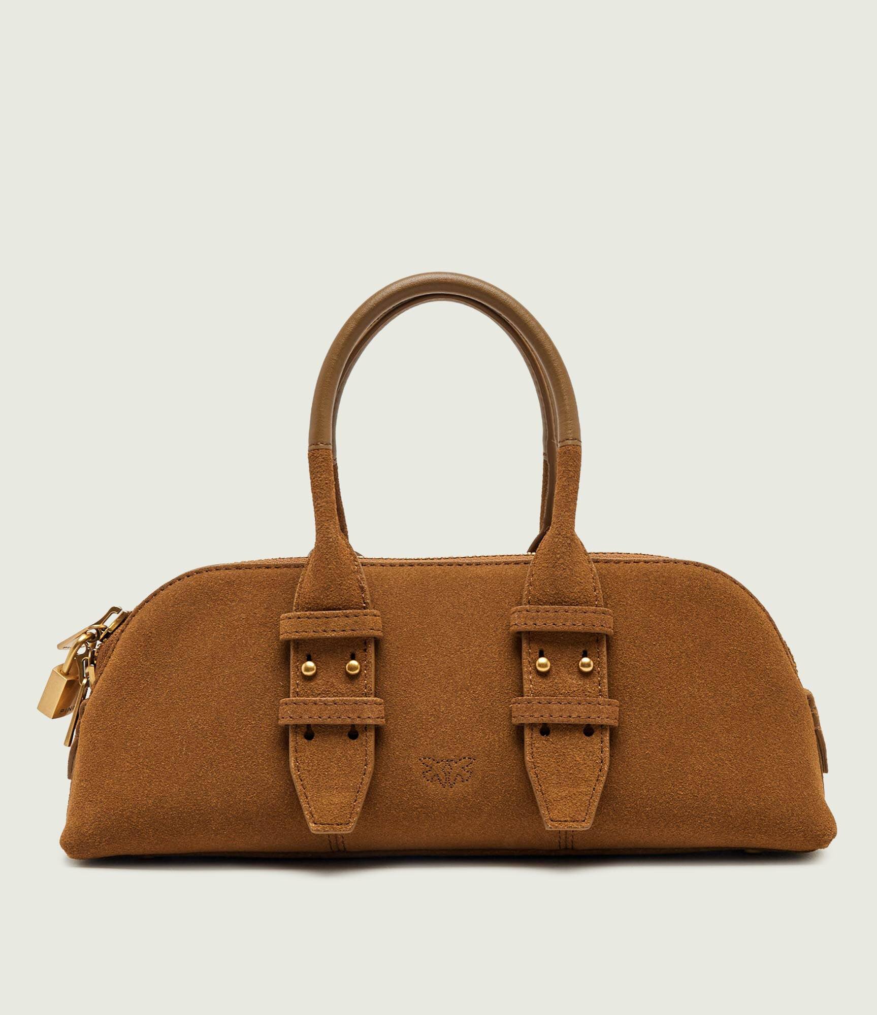 Pinko Cufăr Bowling Bag Horizontal | piele întoarsă