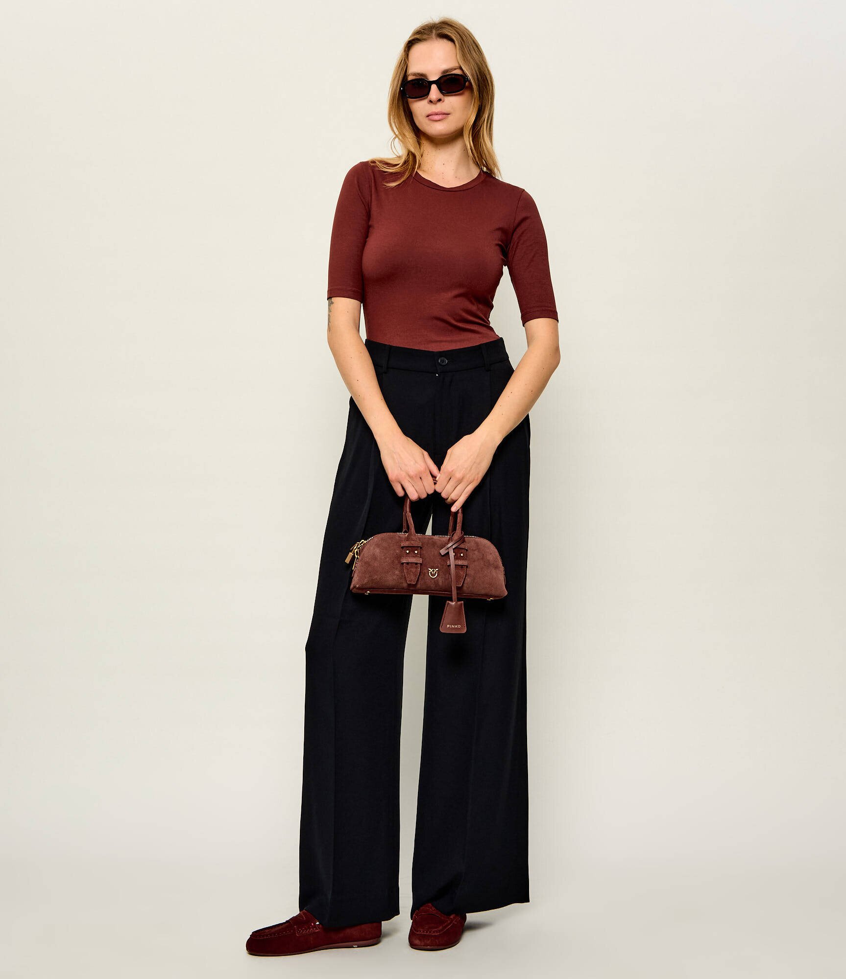 Pinko Cufăr Bowling Horizontal | piele întoarsă