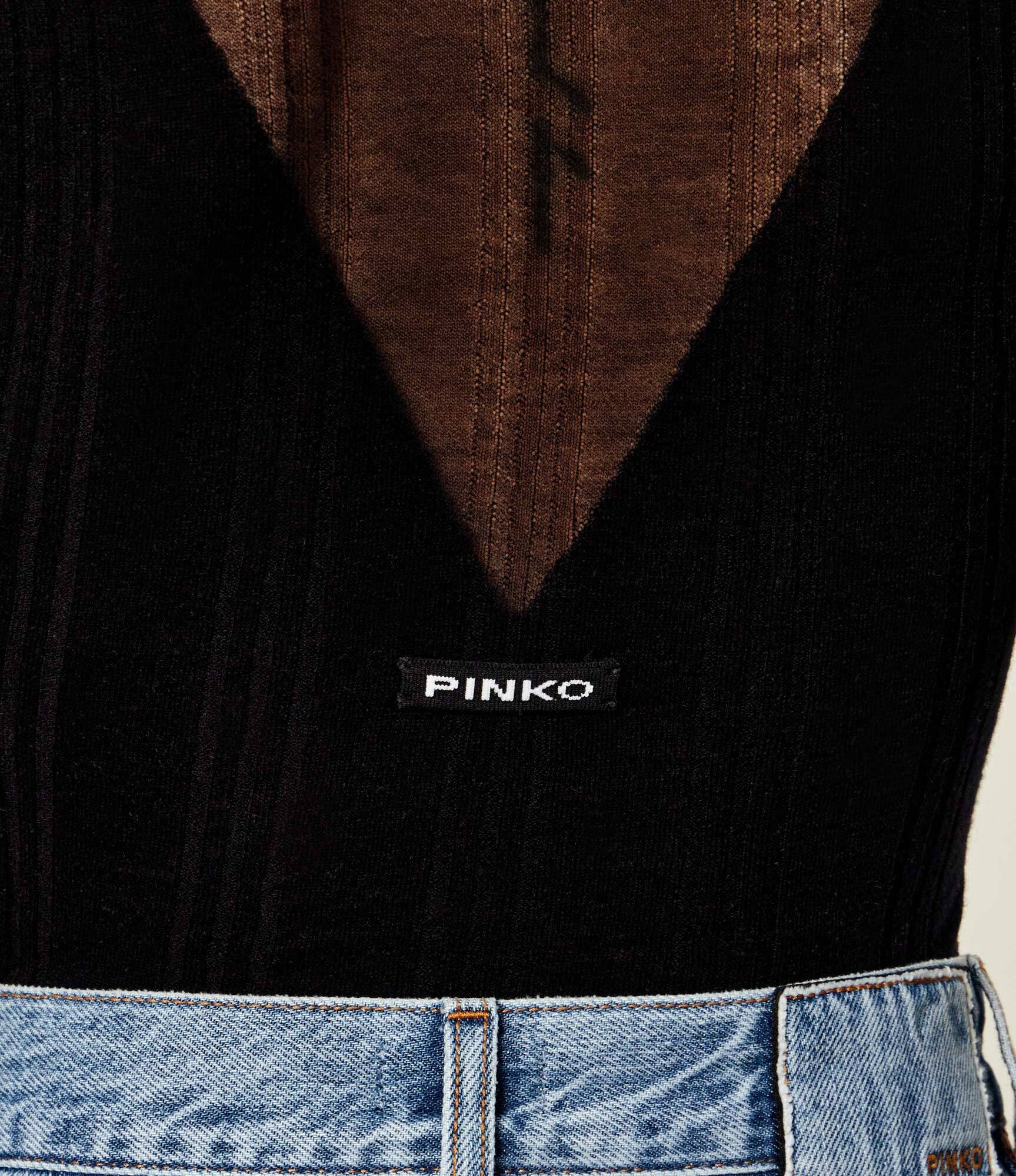 Pinko De lână body DISGELO | Slim Fit | cu adaos de mătase și cașmir