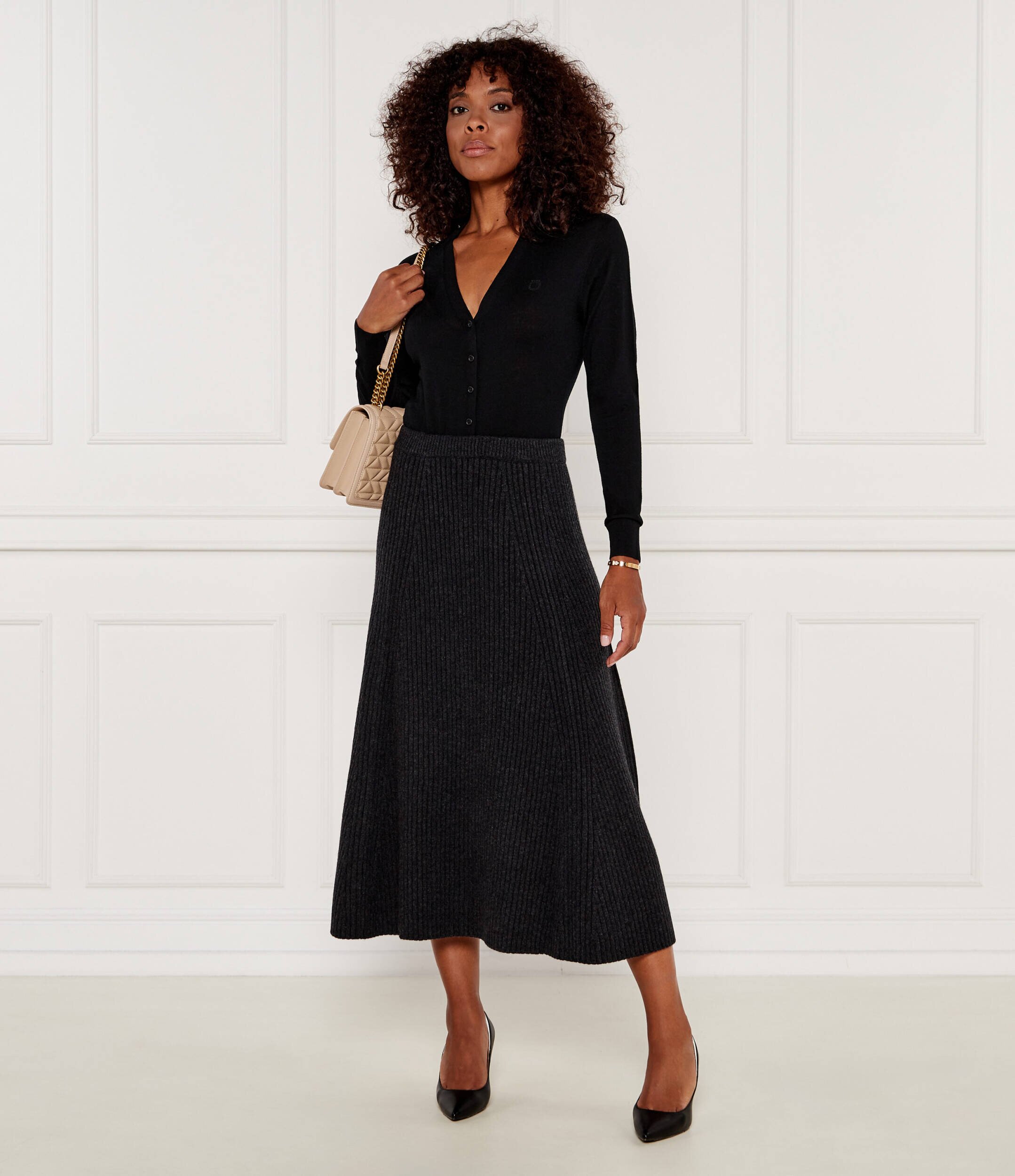Pinko De lână body | Slim Fit