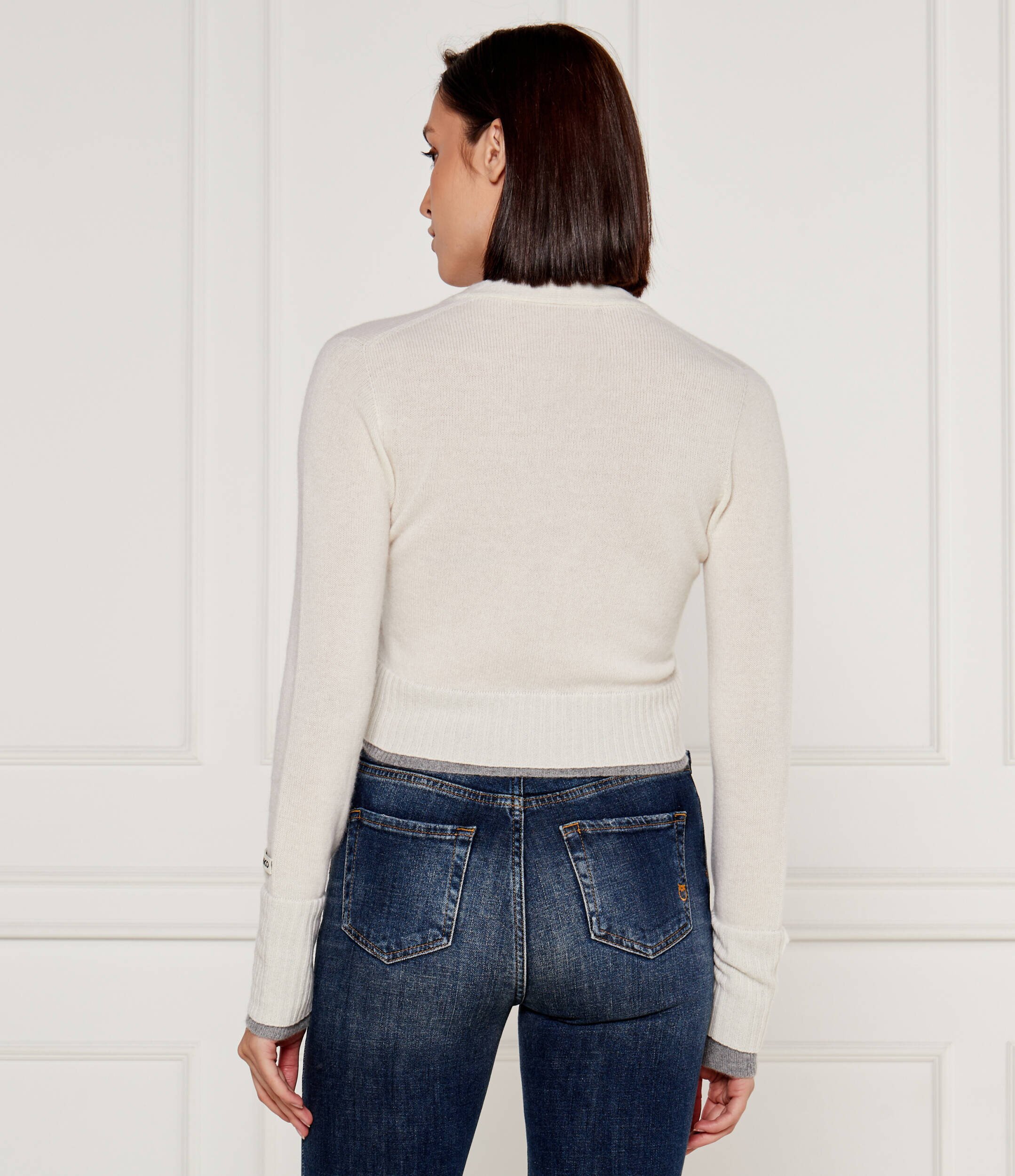 Pinko De lână cardigan CHAUSIE | Cropped Fit | Cropped Fit cu adaos de cașmir